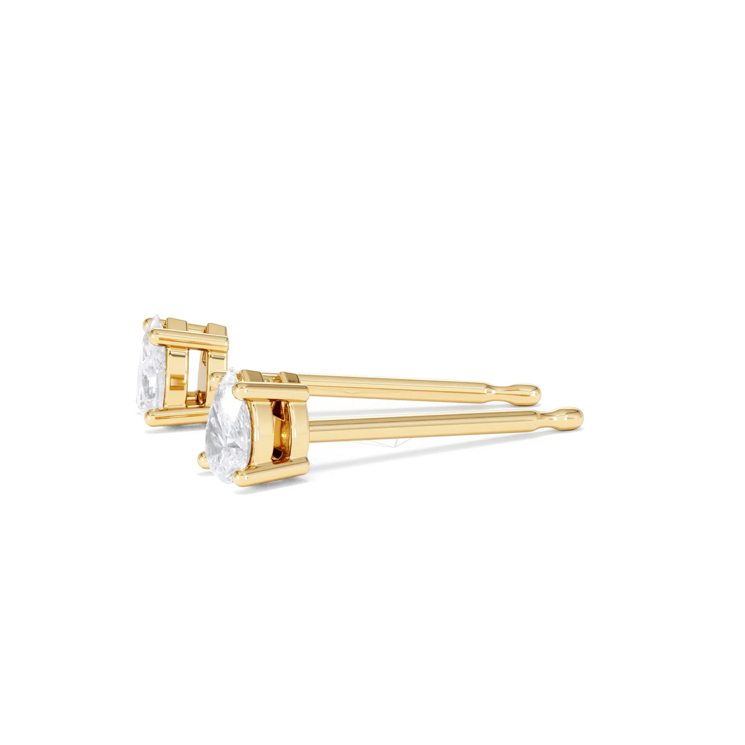 Naomi Pear Cut Lab Diamond Stud Earrings 0.30ct H/SI in 18k Gold Vermeil - Image 74