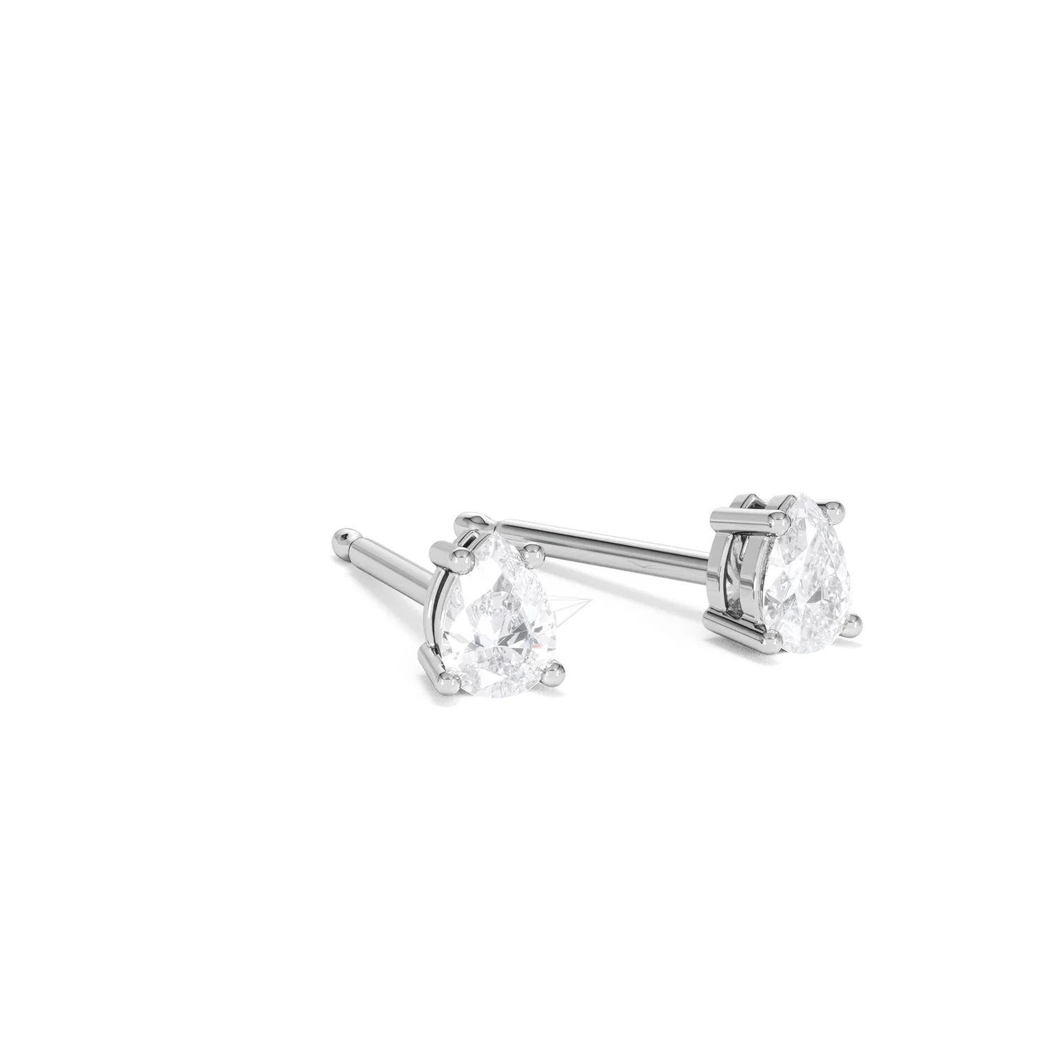 Naomi Pear Cut Lab Diamond Stud Earrings 0.30ct H/SI in 925 Silver - Image 16
