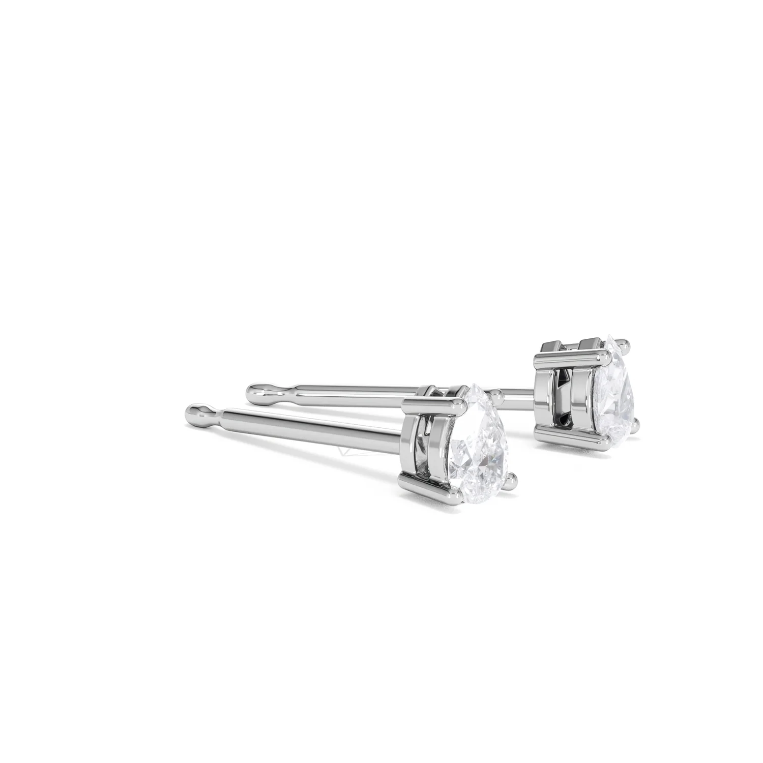 Naomi Pear Cut Lab Diamond Stud Earrings 0.30ct H/SI in 925 Silver - Image 22