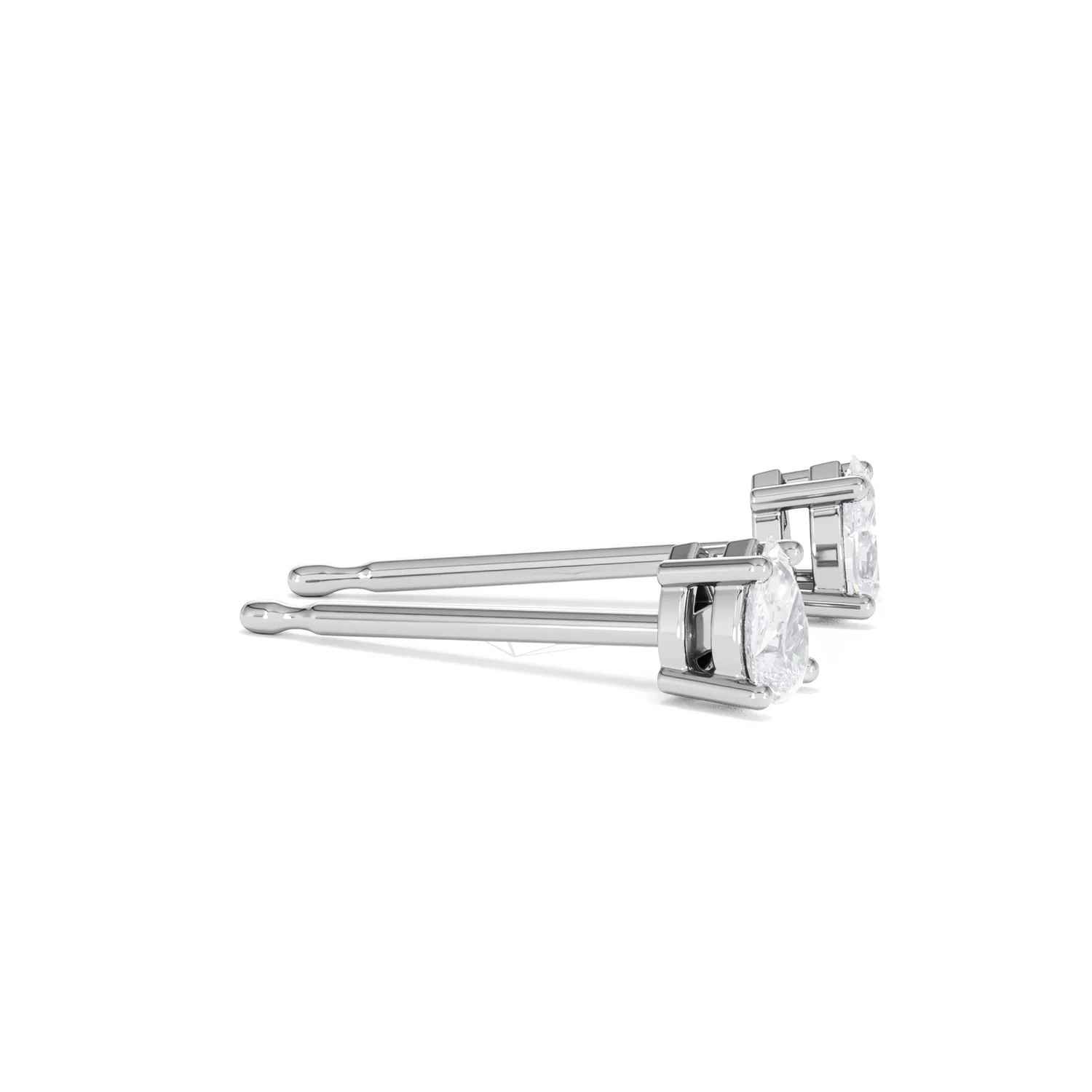 Naomi Pear Cut Lab Diamond Stud Earrings 0.30ct H/SI in 925 Silver - Image 26