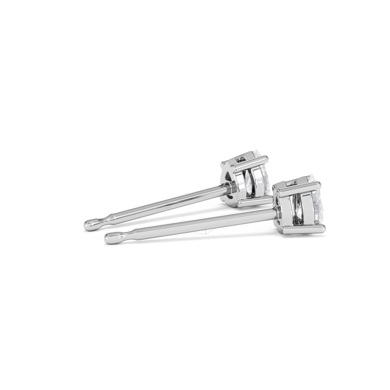 Naomi Pear Cut Lab Diamond Stud Earrings 0.30ct H/SI in 925 Silver - Image 35