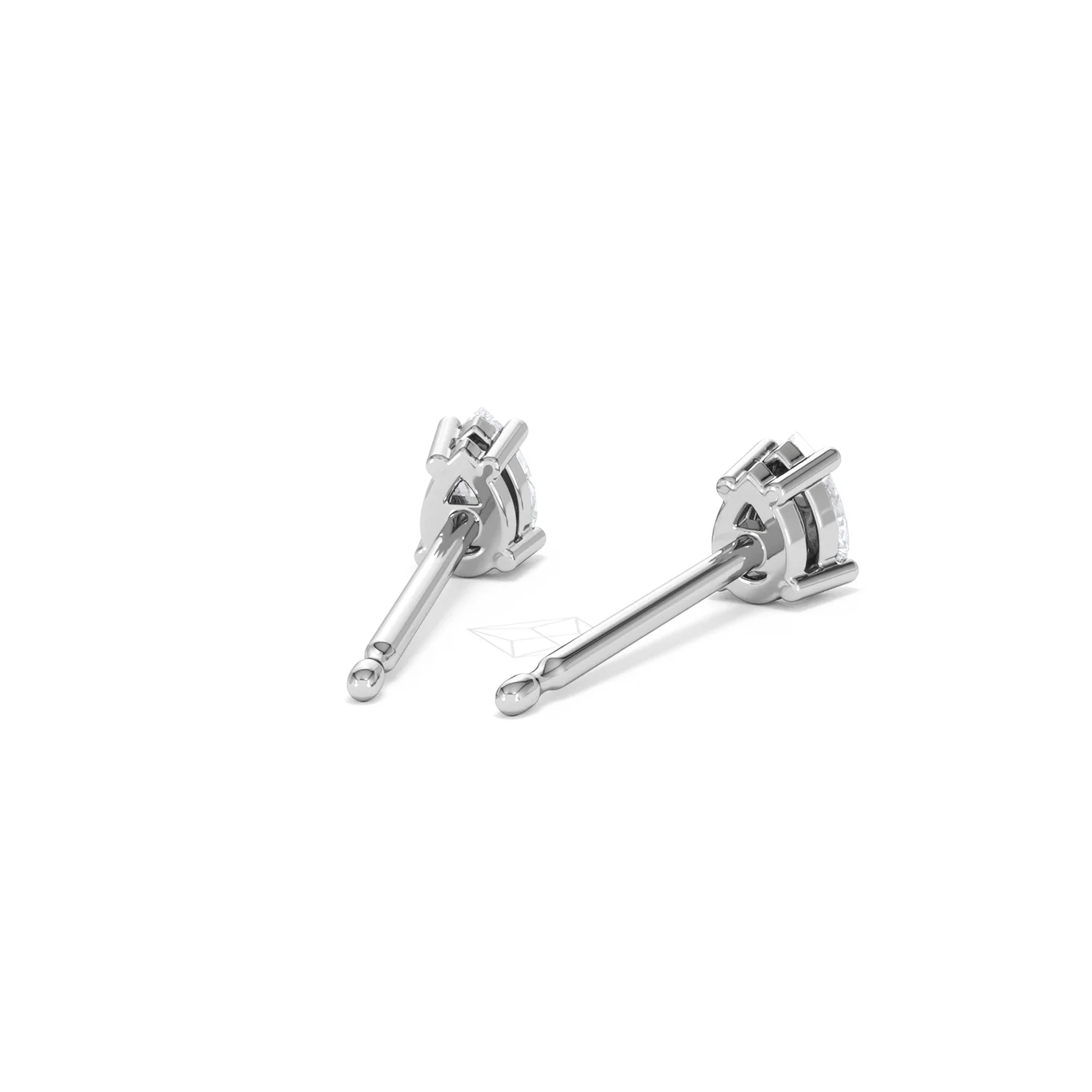 Naomi Pear Cut Lab Diamond Stud Earrings 0.30ct H/SI in 925 Silver - Image 45