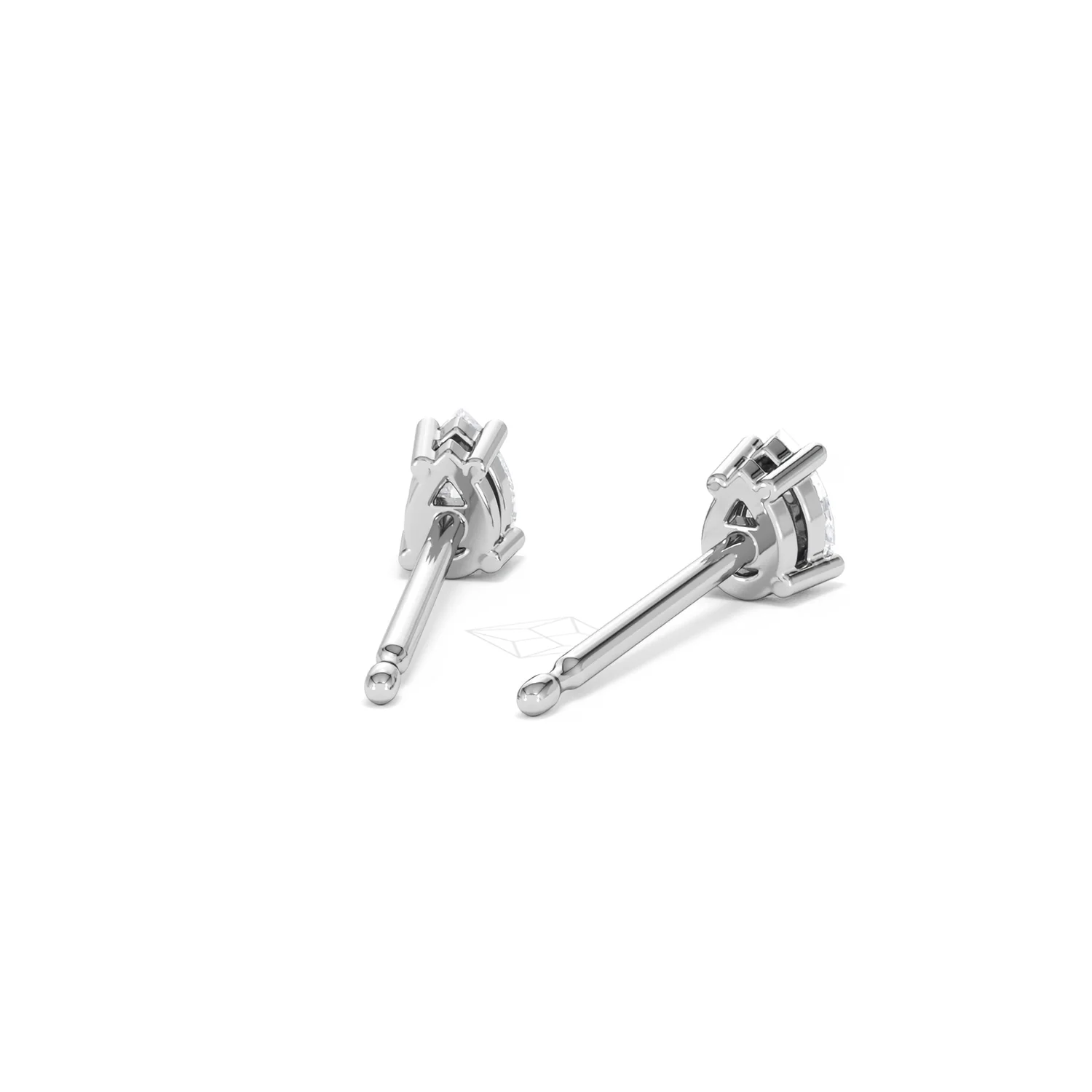 Naomi Pear Cut Lab Diamond Stud Earrings 0.30ct H/SI in 925 Silver - Image 46