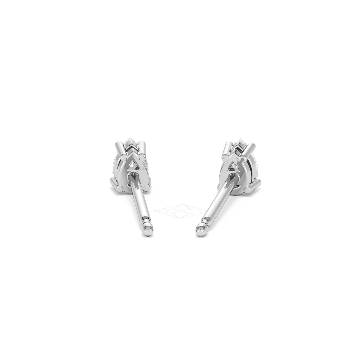 Naomi Pear Cut Lab Diamond Stud Earrings 0.30ct H/SI in 925 Silver - Image 49