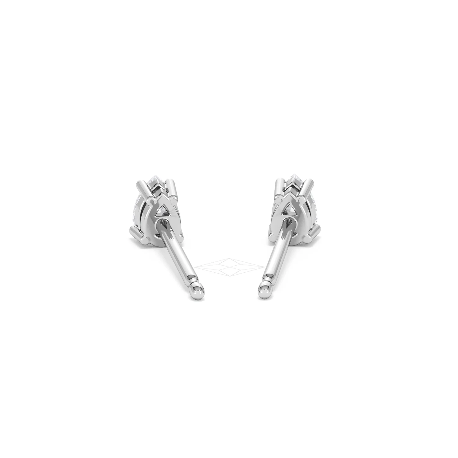 Naomi Pear Cut Lab Diamond Stud Earrings 0.30ct H/SI in 925 Silver - Image 50