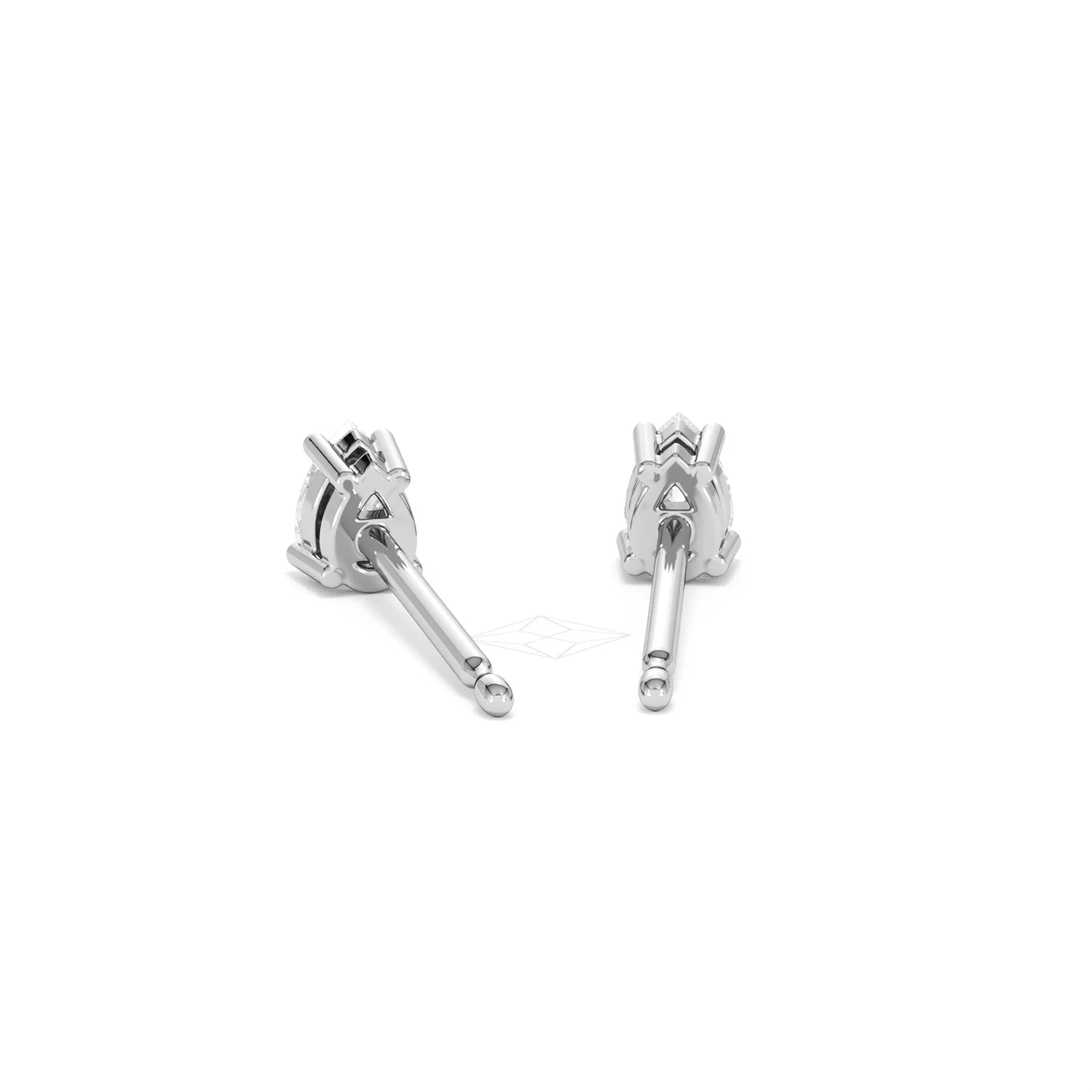 Naomi Pear Cut Lab Diamond Stud Earrings 0.30ct H/SI in 925 Silver - Image 51
