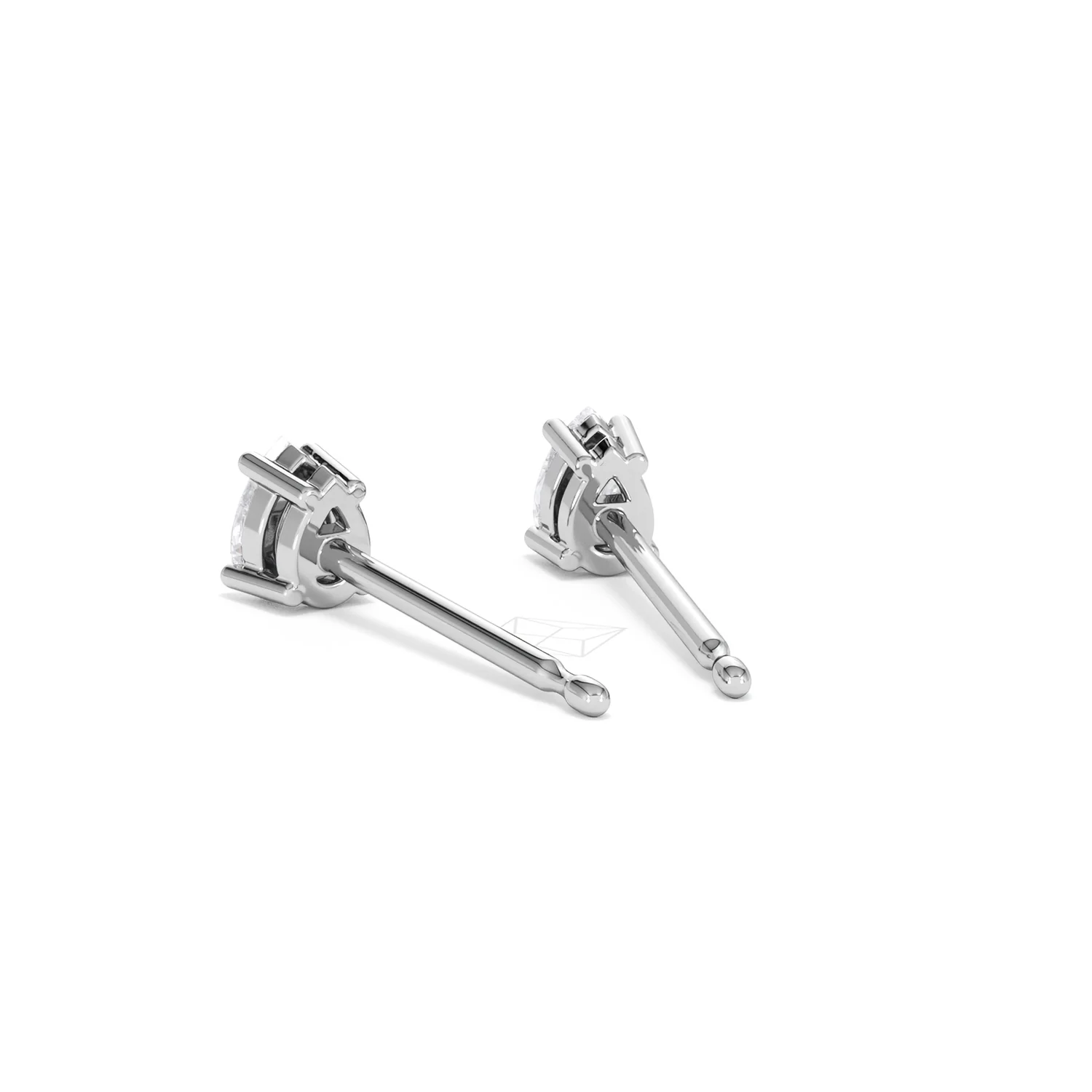 Naomi Pear Cut Lab Diamond Stud Earrings 0.30ct H/SI in 925 Silver - Image 55