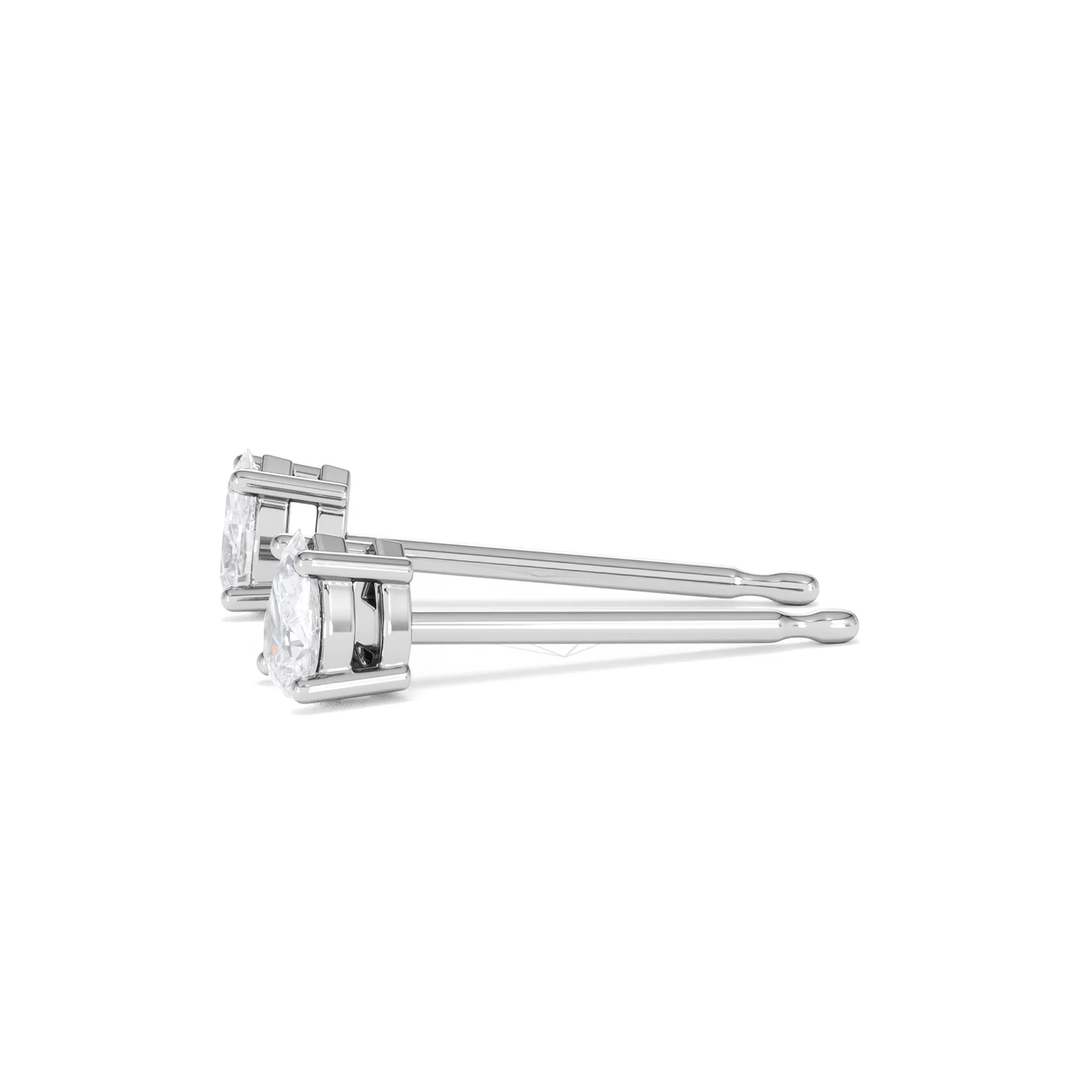 Naomi Pear Cut Lab Diamond Stud Earrings 0.30ct H/SI in 925 Silver - Image 72