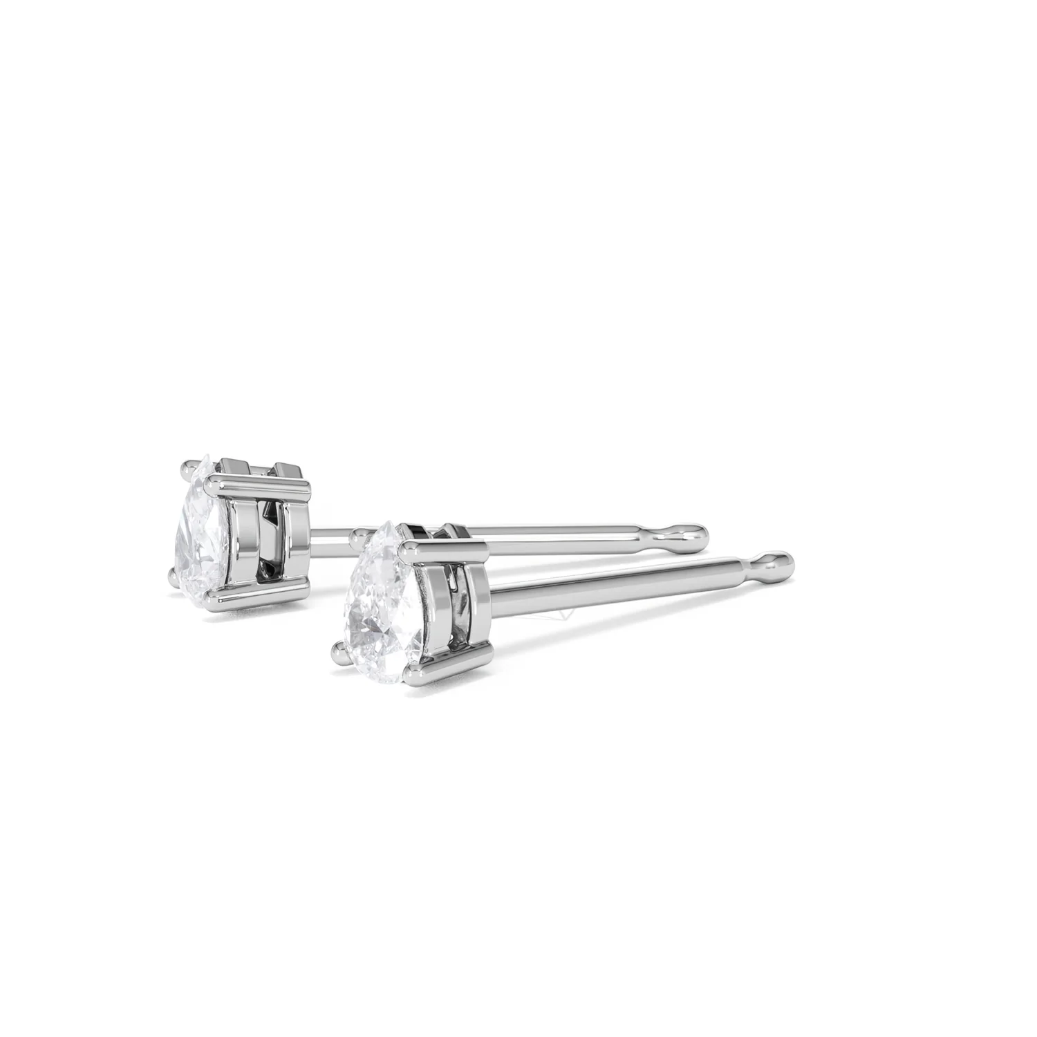 Naomi Pear Cut Lab Diamond Stud Earrings 0.30ct H/SI in 925 Silver - Image 77