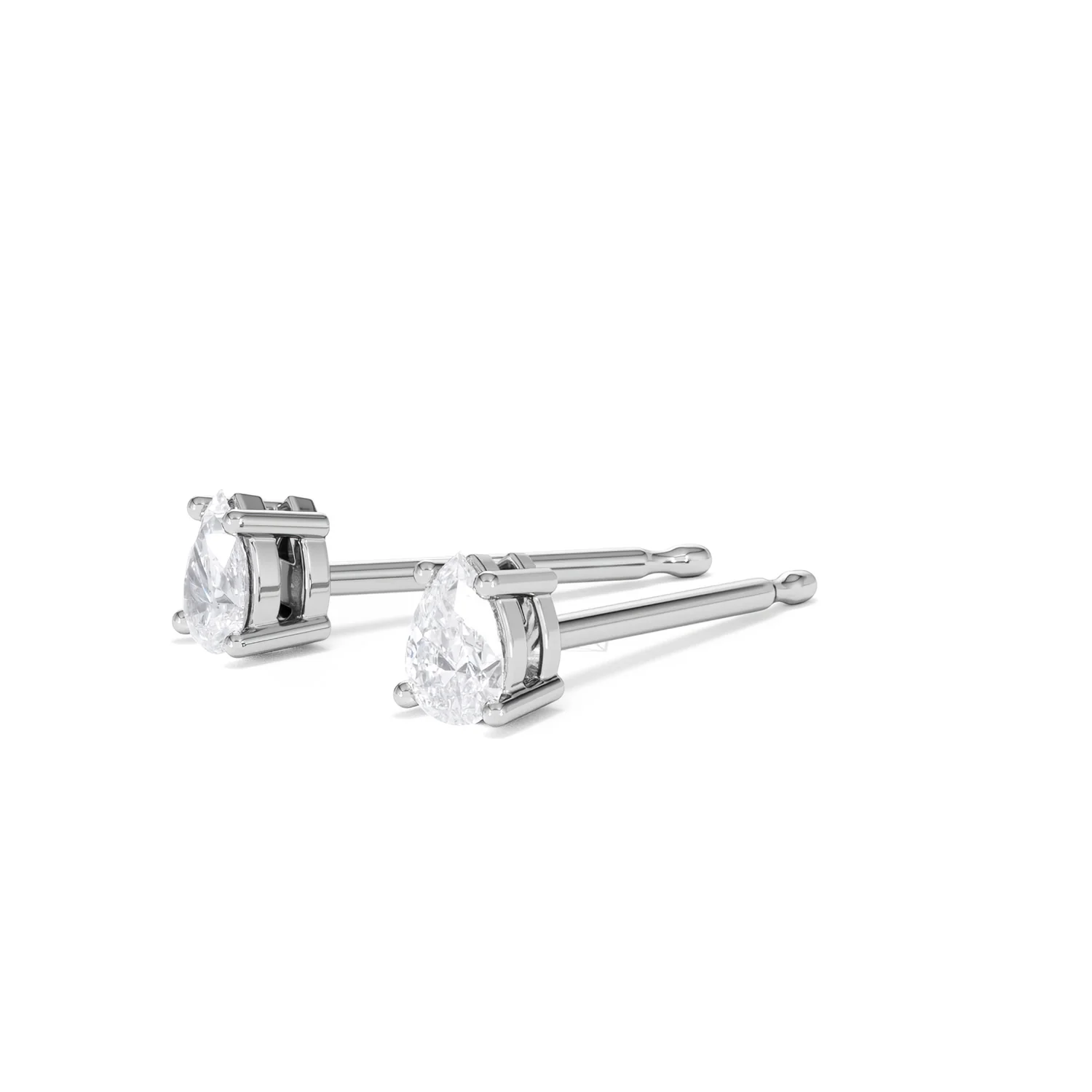 Naomi Pear Cut Lab Diamond Stud Earrings 0.30ct H/SI in 925 Silver - Image 79