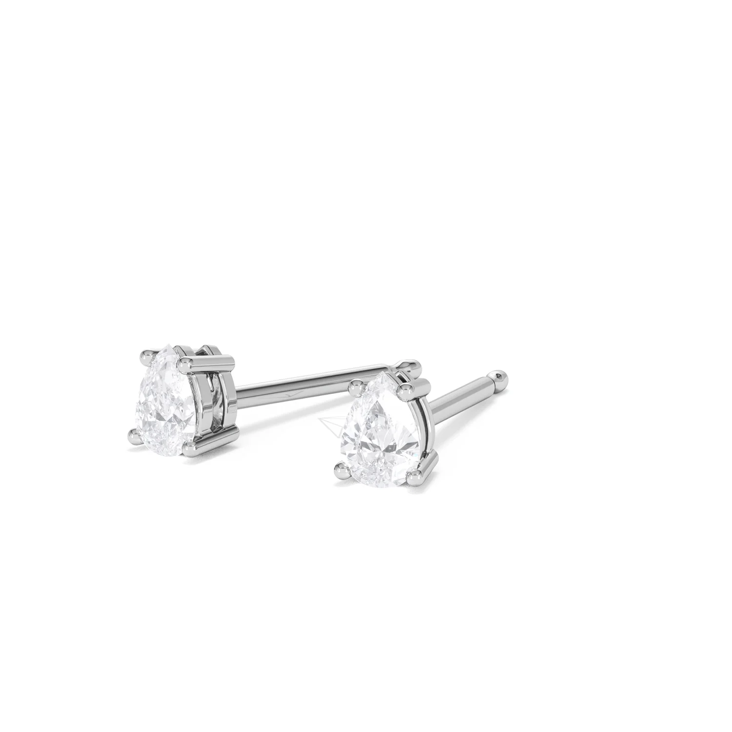 Naomi Pear Cut Lab Diamond Stud Earrings 0.30ct H/SI in 925 Silver - Image 83