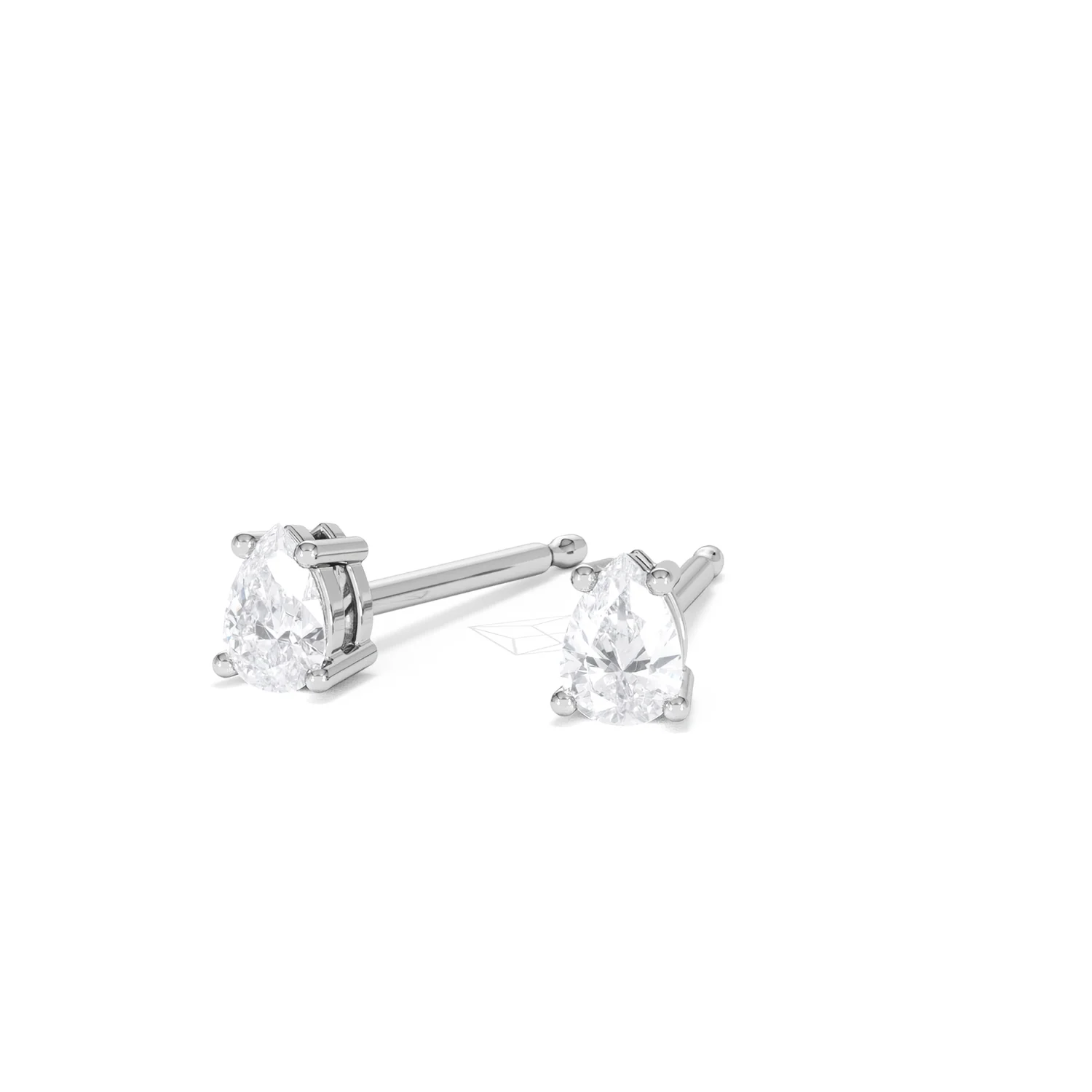 Naomi Pear Cut Lab Diamond Stud Earrings 0.30ct H/SI in 925 Silver - Image 85