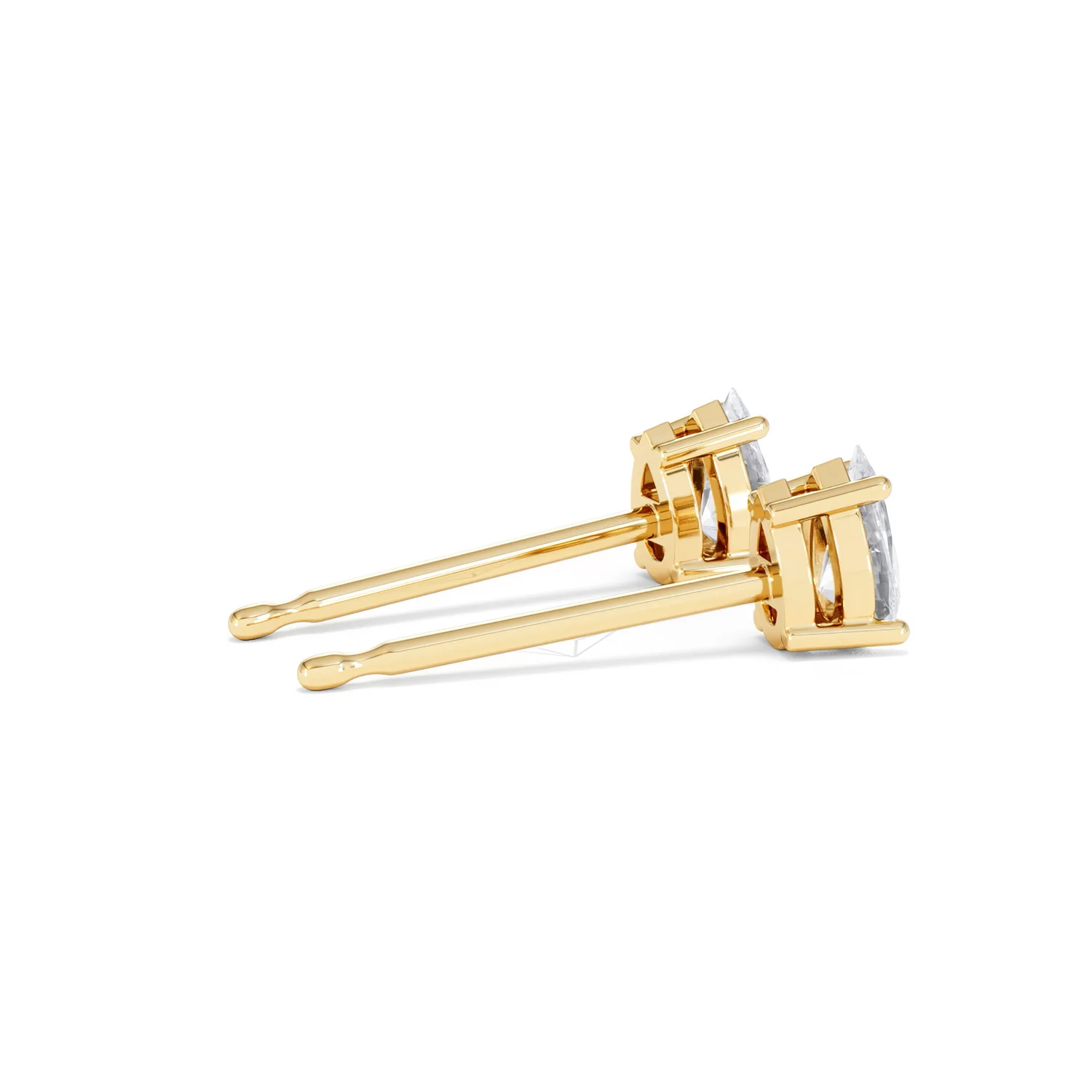 Naomi Pear Cut Lab Diamond Stud Earrings 0.50ct H/SI in 9K Gold - Image 35