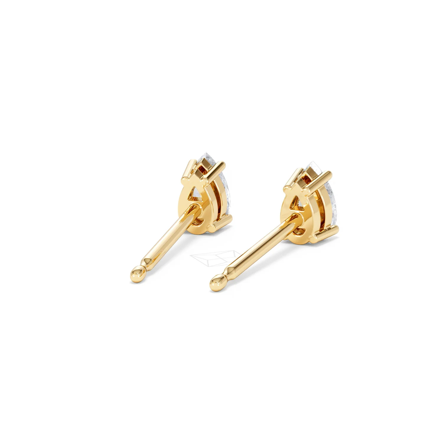 Naomi Pear Cut Lab Diamond Stud Earrings 0.50ct H/SI in 9K Gold - Image 45