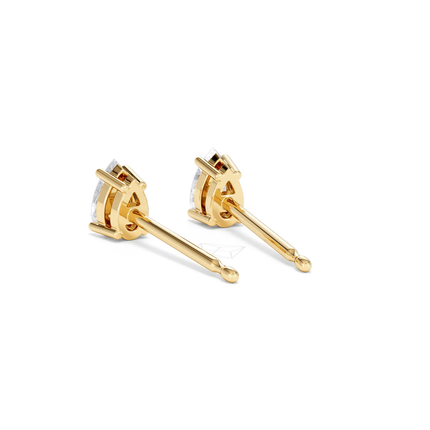Naomi Pear Cut Lab Diamond Stud Earrings 0.50ct H/SI in 9K Gold - Image 56