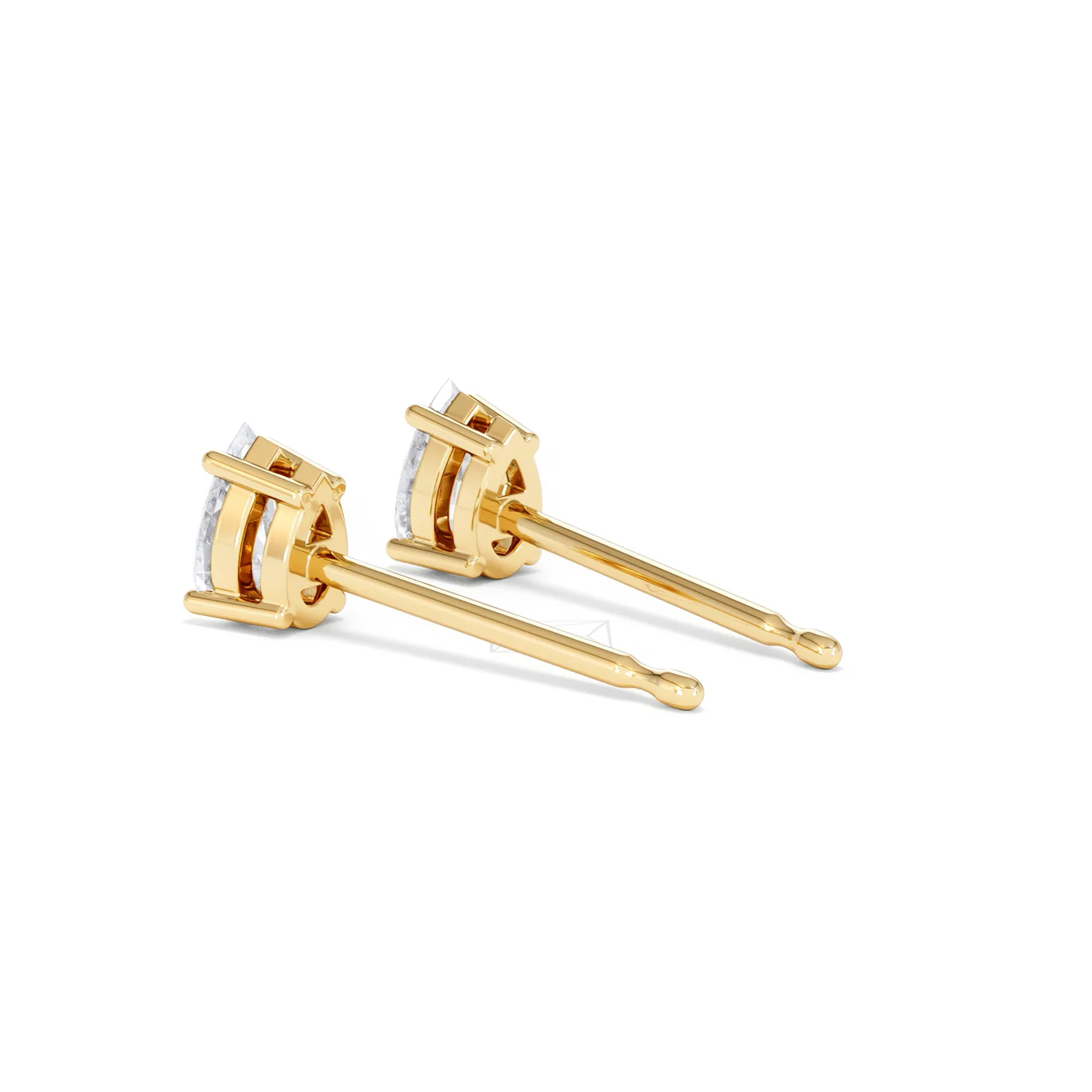 Naomi Pear Cut Lab Diamond Stud Earrings 0.50ct H/SI in 9K Gold - Image 60