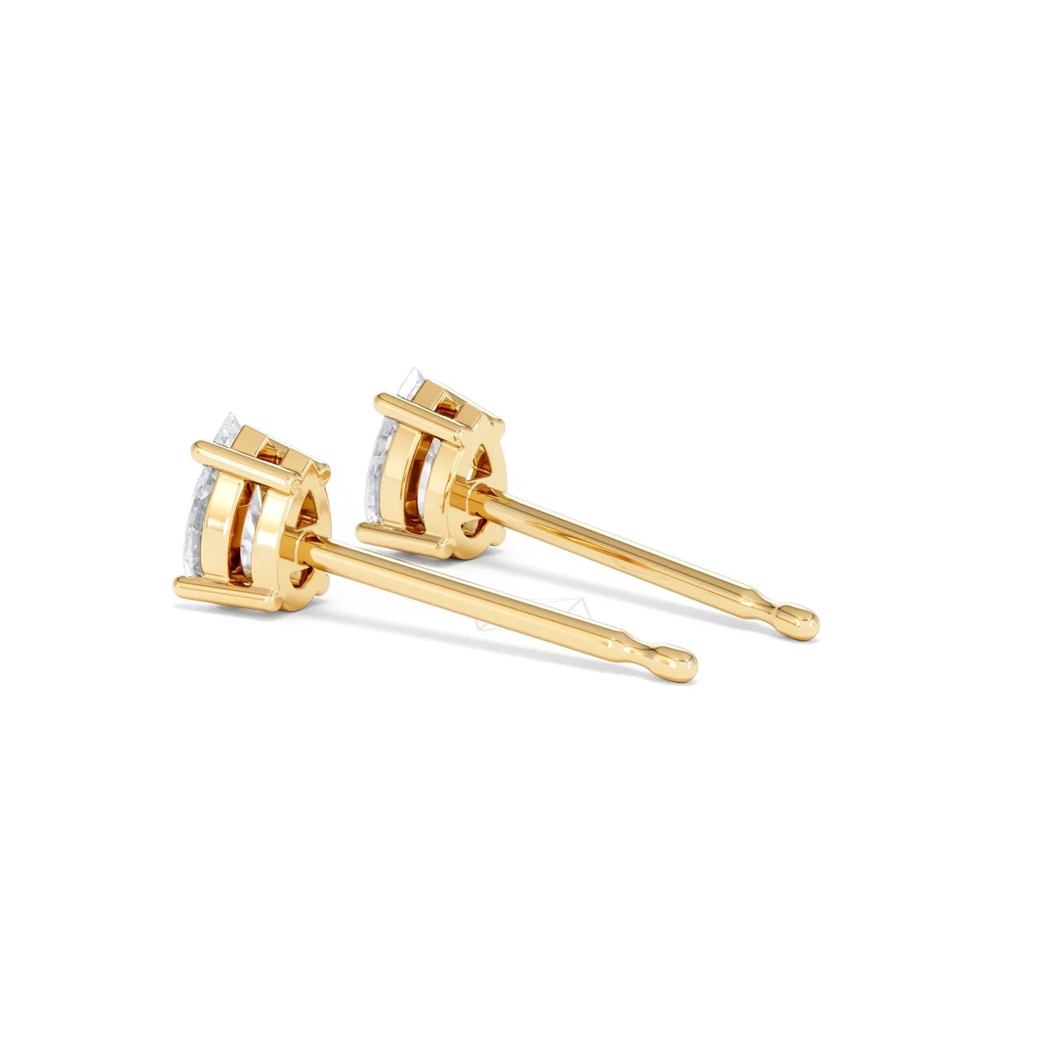 Naomi Pear Cut Lab Diamond Stud Earrings 0.50ct H/SI in 9K Gold - Image 61