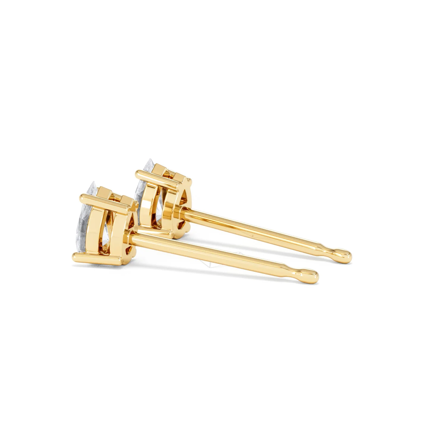 Naomi Pear Cut Lab Diamond Stud Earrings 0.50ct H/SI in 9K Gold - Image 64