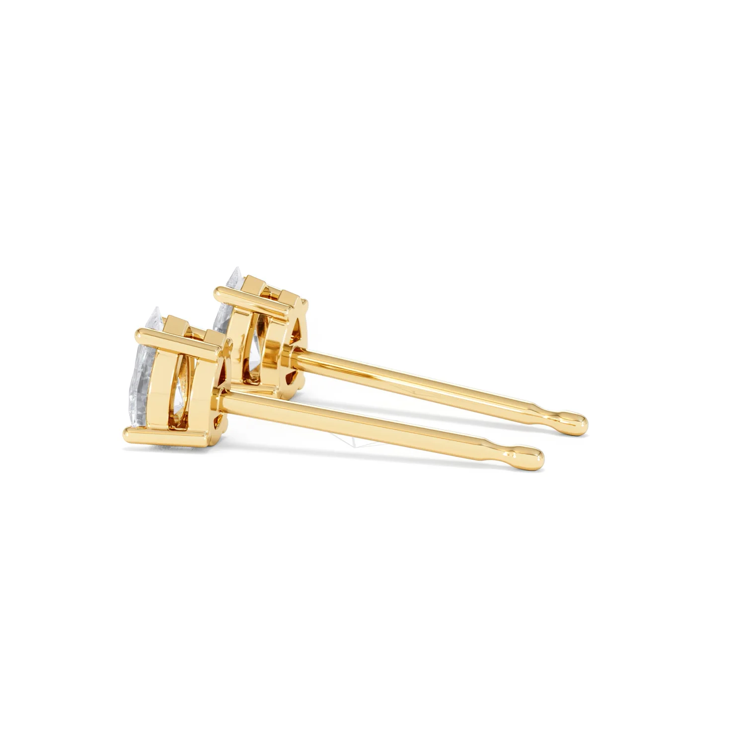 Naomi Pear Cut Lab Diamond Stud Earrings 0.50ct H/SI in 9K Gold - Image 65