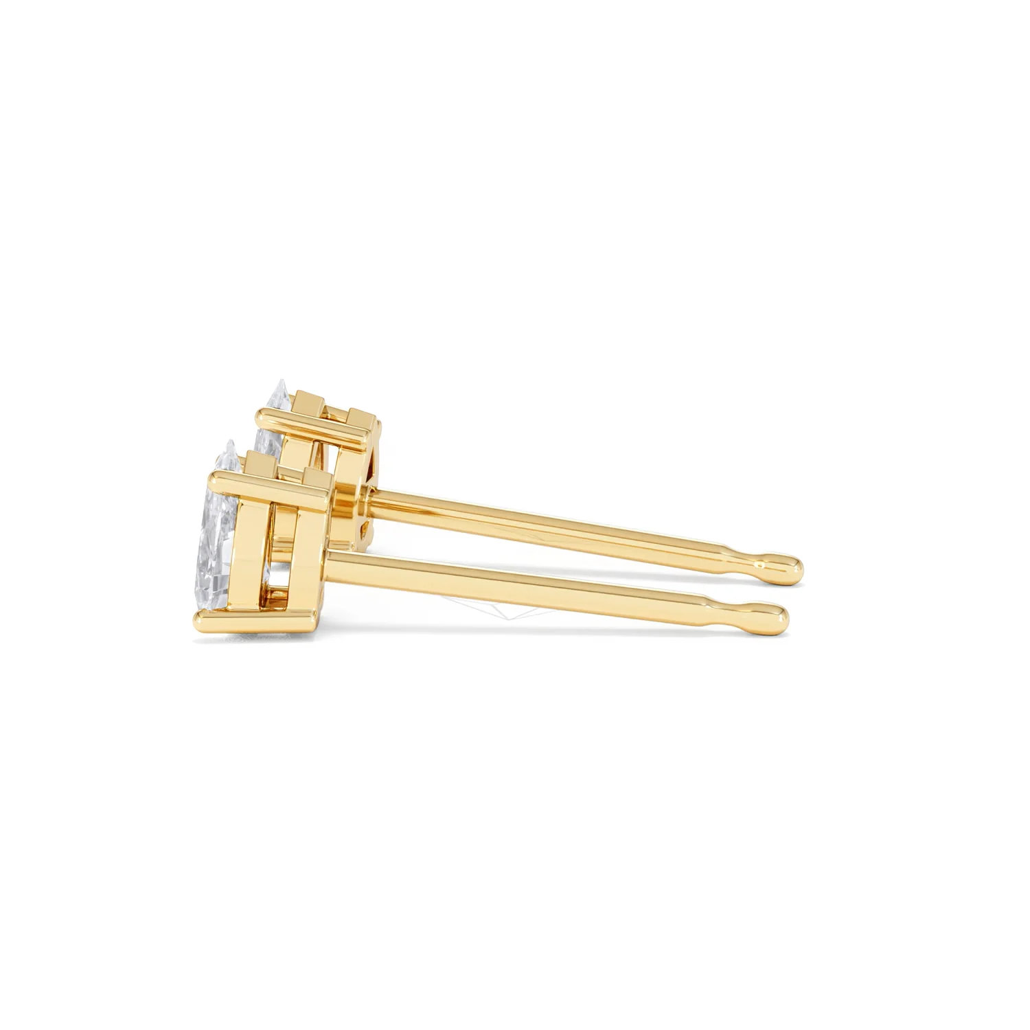 Naomi Pear Cut Lab Diamond Stud Earrings 0.50ct H/SI in 9K Gold - Image 68