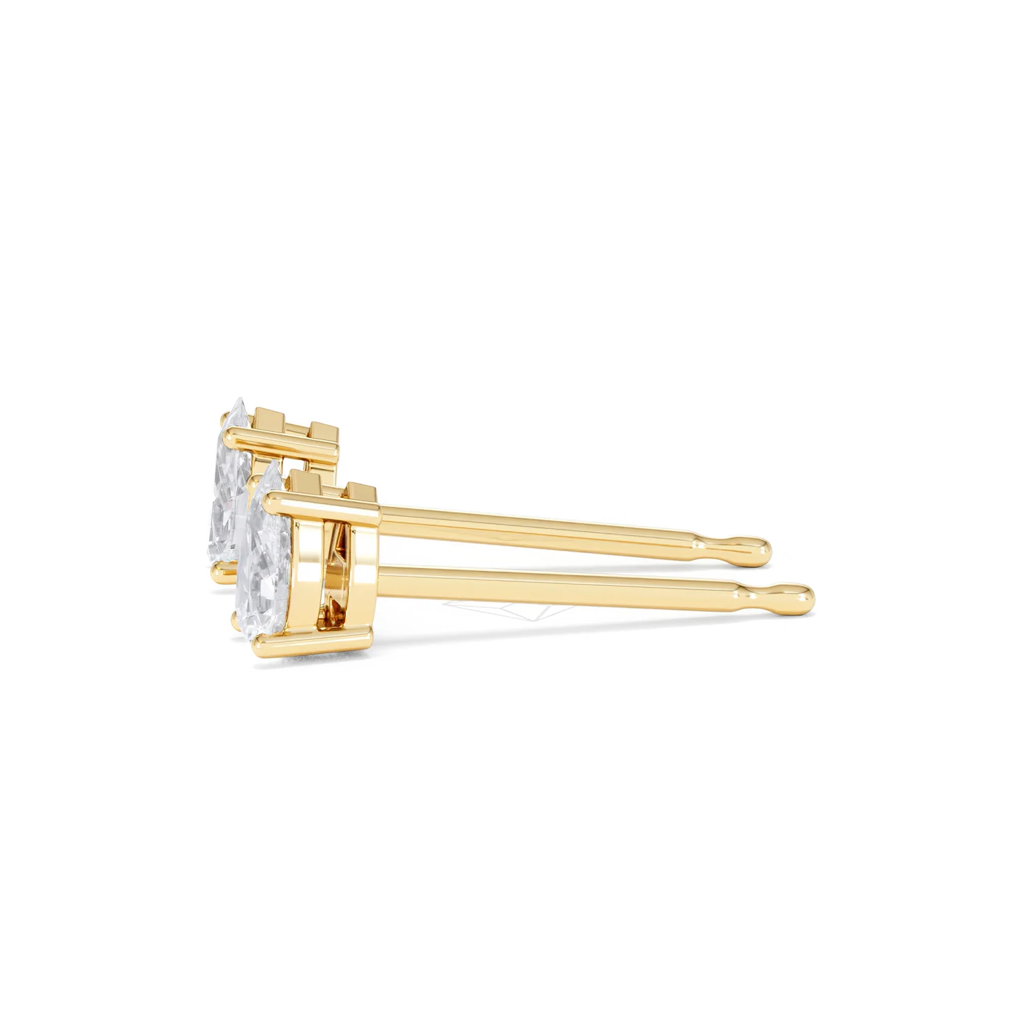Naomi Pear Cut Lab Diamond Stud Earrings 0.50ct H/SI in 9K Gold - Image 72