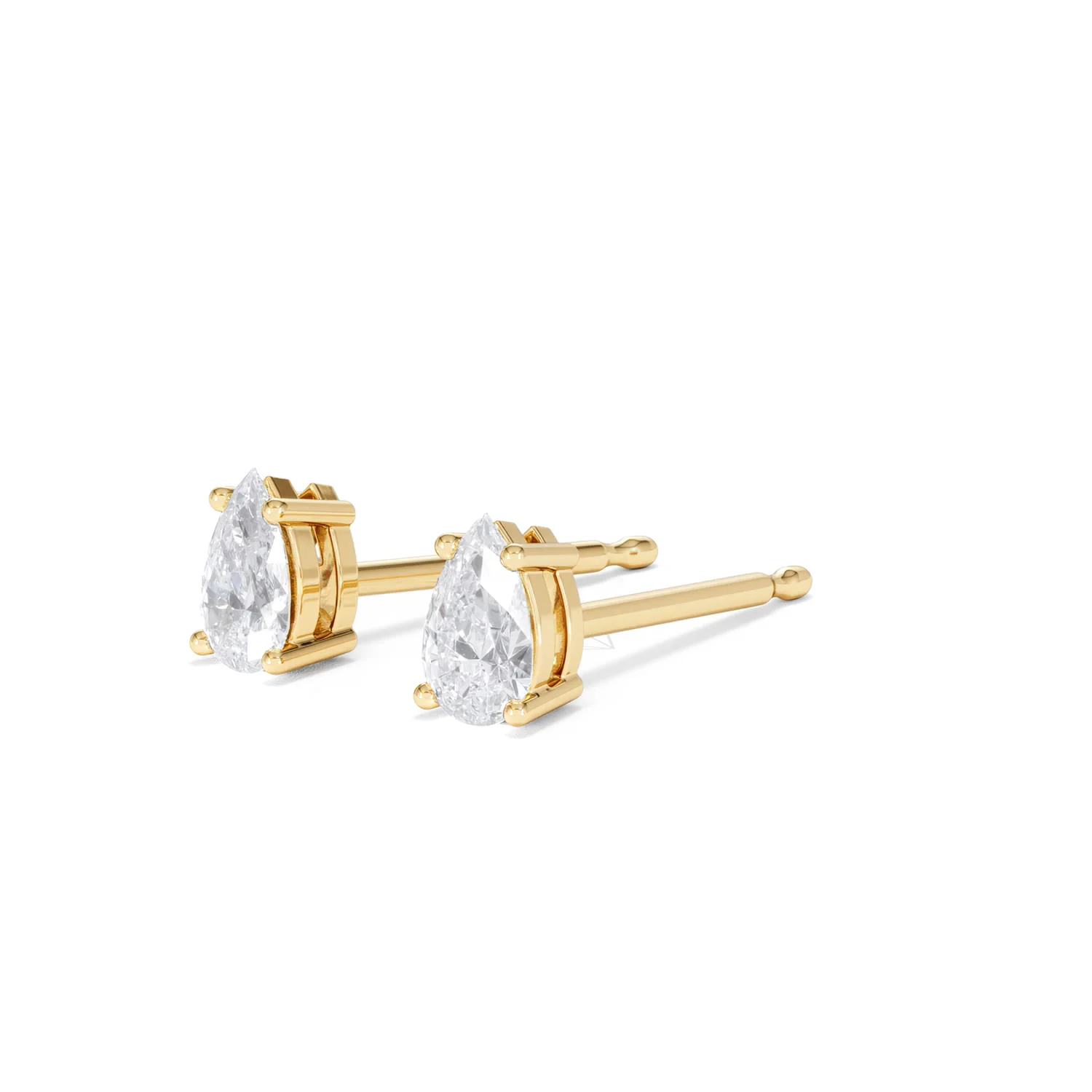 Naomi Pear Cut Lab Diamond Stud Earrings 0.50ct H/SI in 9K Gold - Image 81