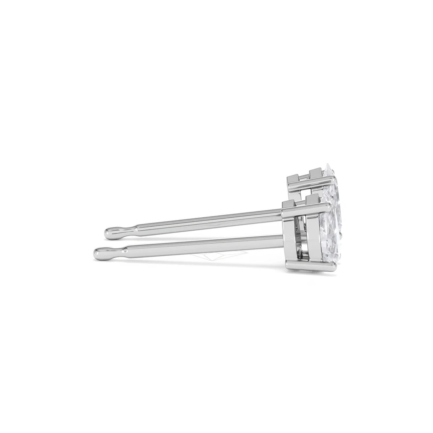 Naomi Pear Cut Lab Diamond Stud Earrings 0.50ct H/SI in 9K White Gold - Image 29