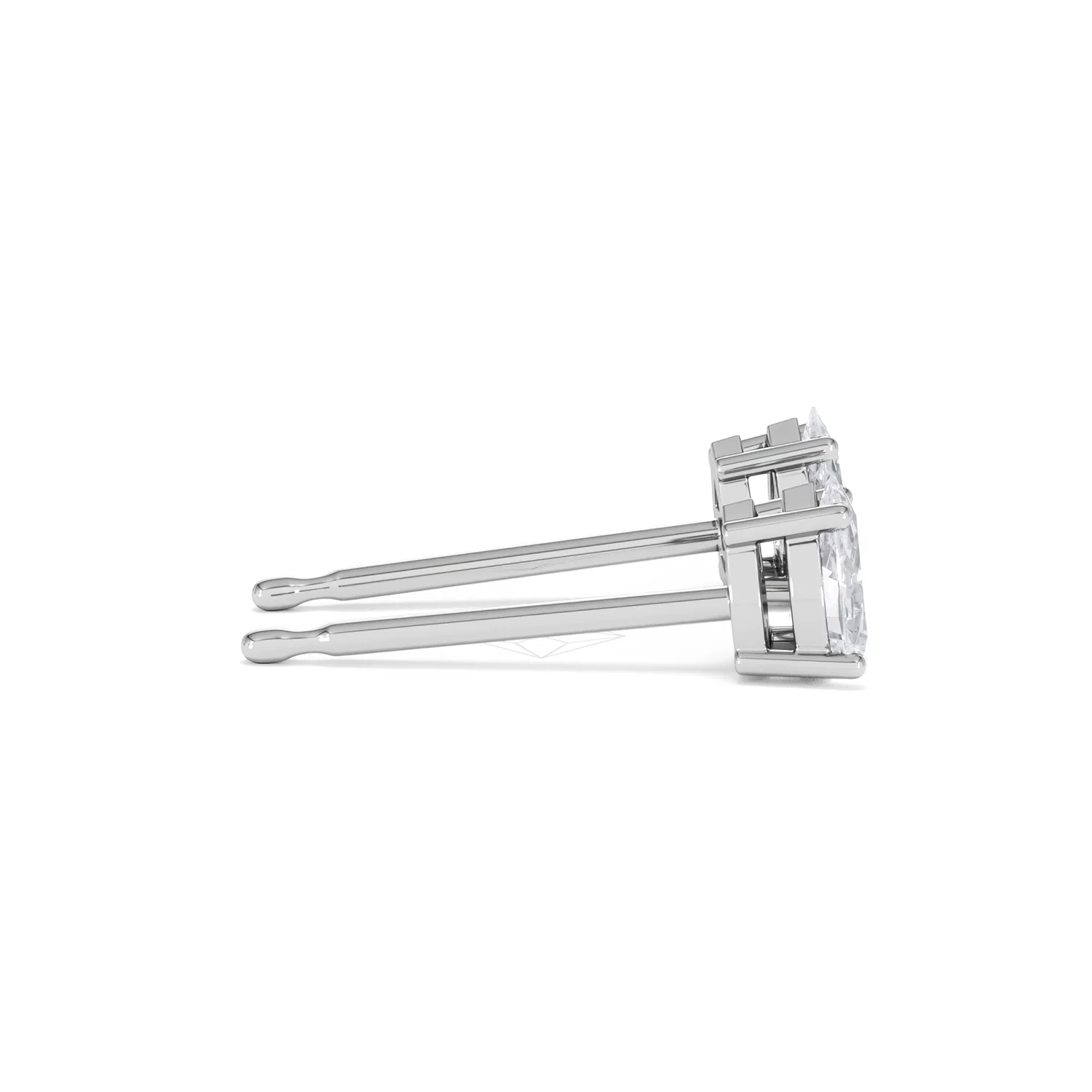 Naomi Pear Cut Lab Diamond Stud Earrings 0.50ct H/SI in 9K White Gold - Image 30
