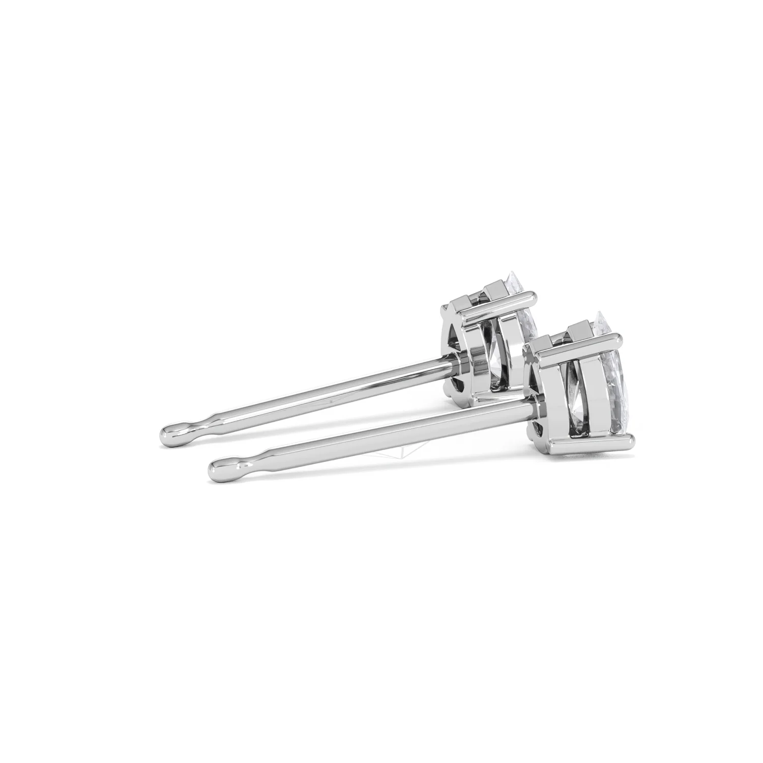Naomi Pear Cut Lab Diamond Stud Earrings 0.50ct H/SI in 9K White Gold - Image 35