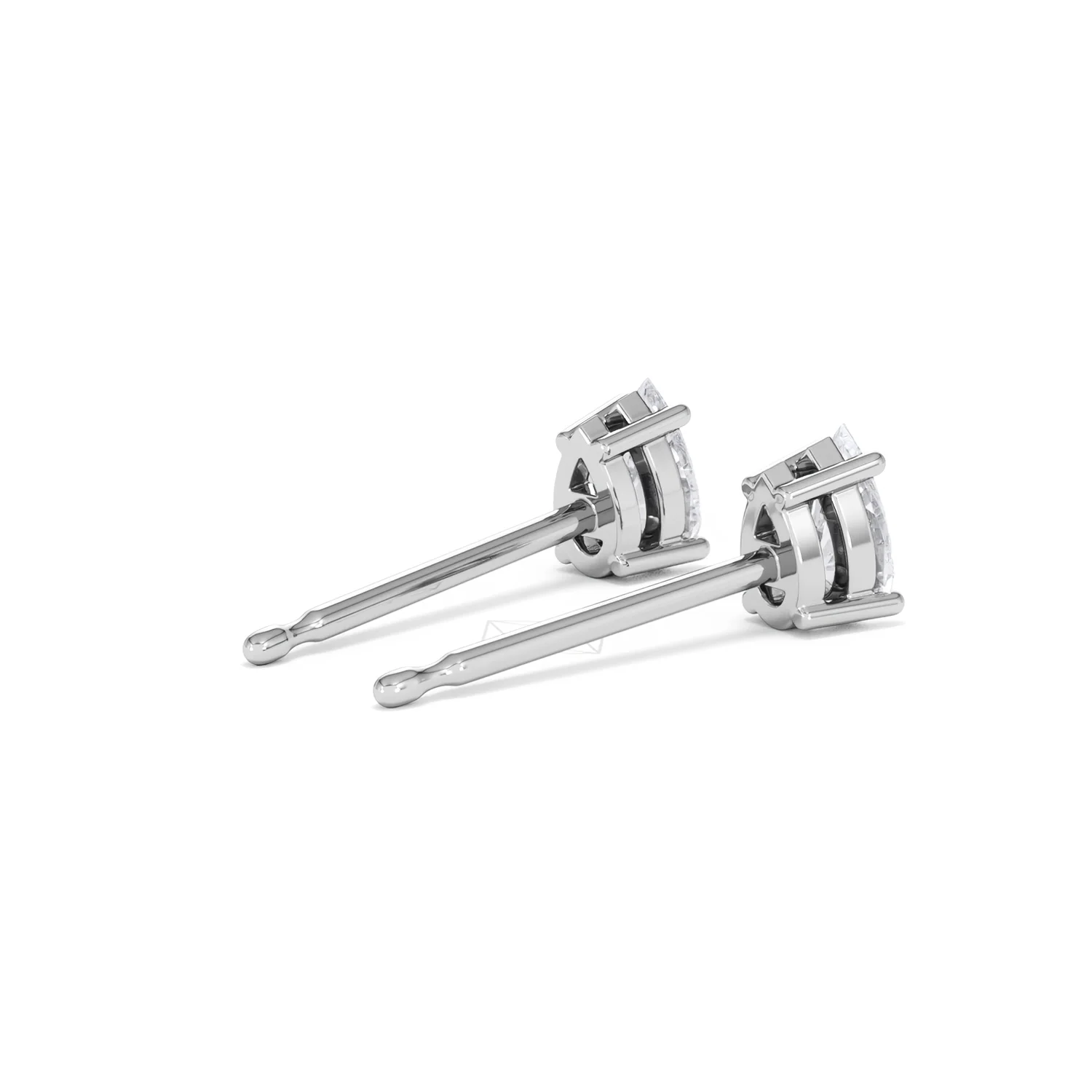 Naomi Pear Cut Lab Diamond Stud Earrings 0.50ct H/SI in 9K White Gold - Image 39