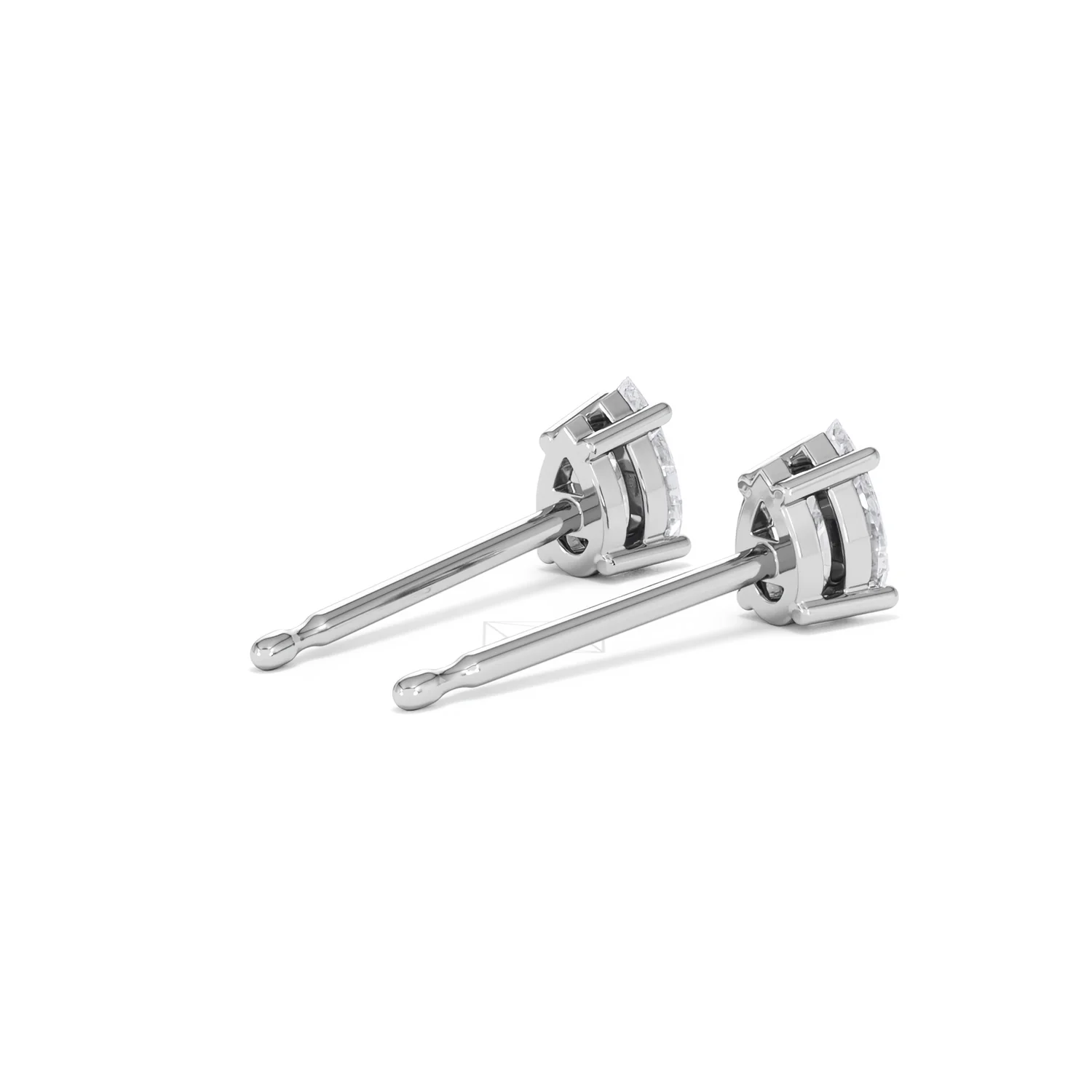 Naomi Pear Cut Lab Diamond Stud Earrings 0.50ct H/SI in 9K White Gold - Image 40