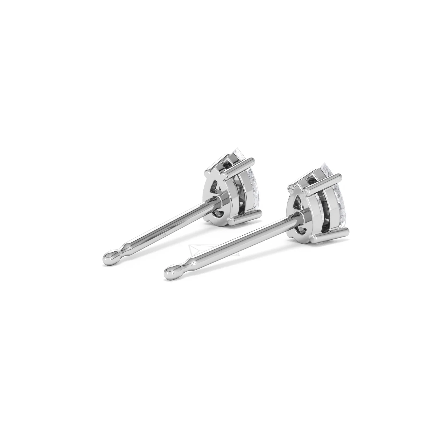 Naomi Pear Cut Lab Diamond Stud Earrings 0.50ct H/SI in 9K White Gold - Image 41