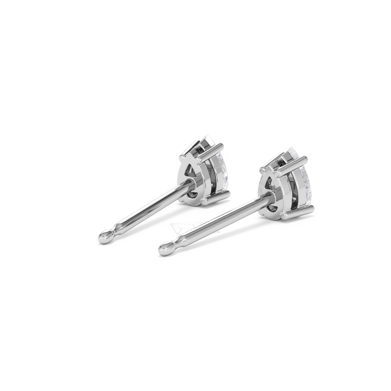 Naomi Pear Cut Lab Diamond Stud Earrings 0.50ct H/SI in 9K White Gold - Image 42