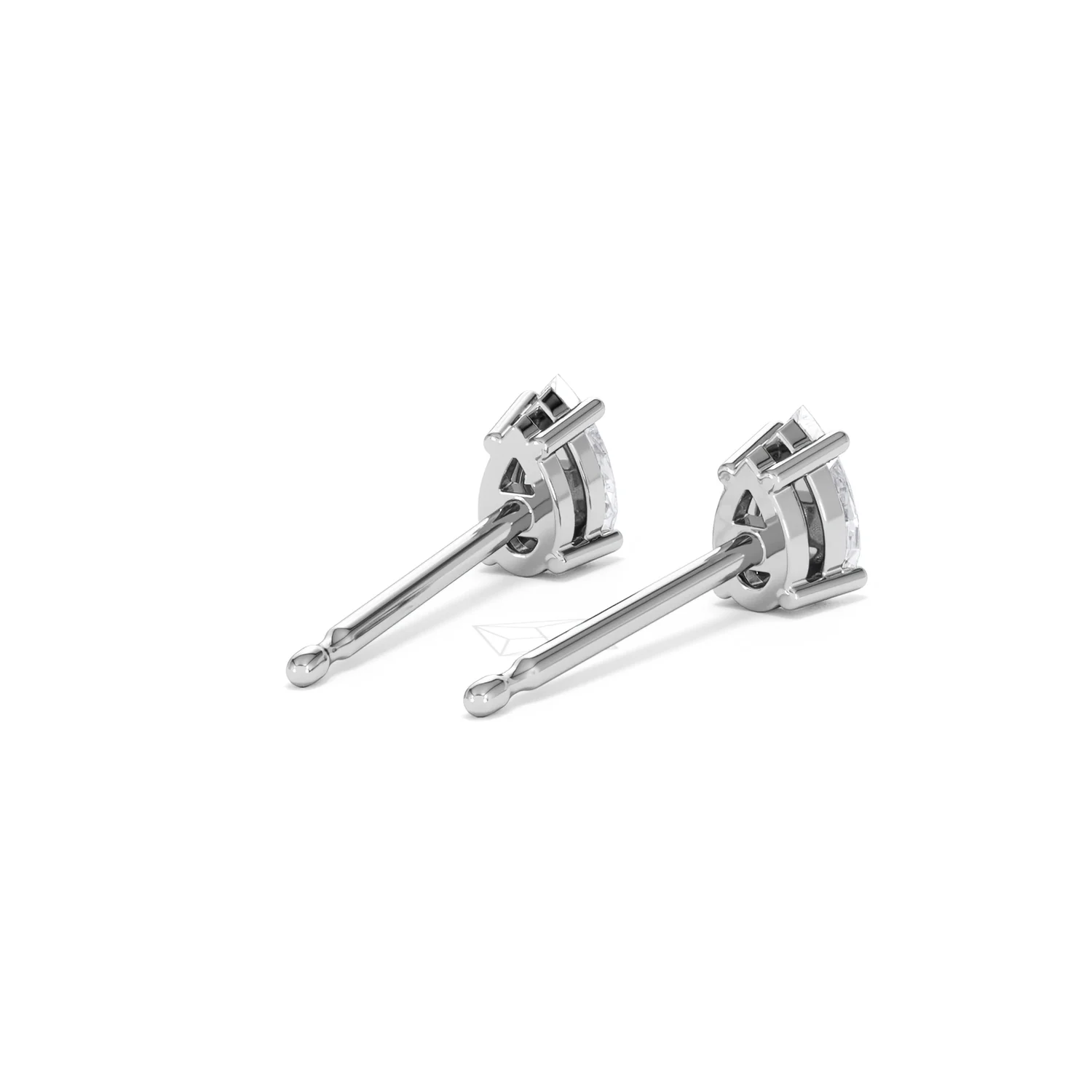 Naomi Pear Cut Lab Diamond Stud Earrings 0.50ct H/SI in 9K White Gold - Image 43