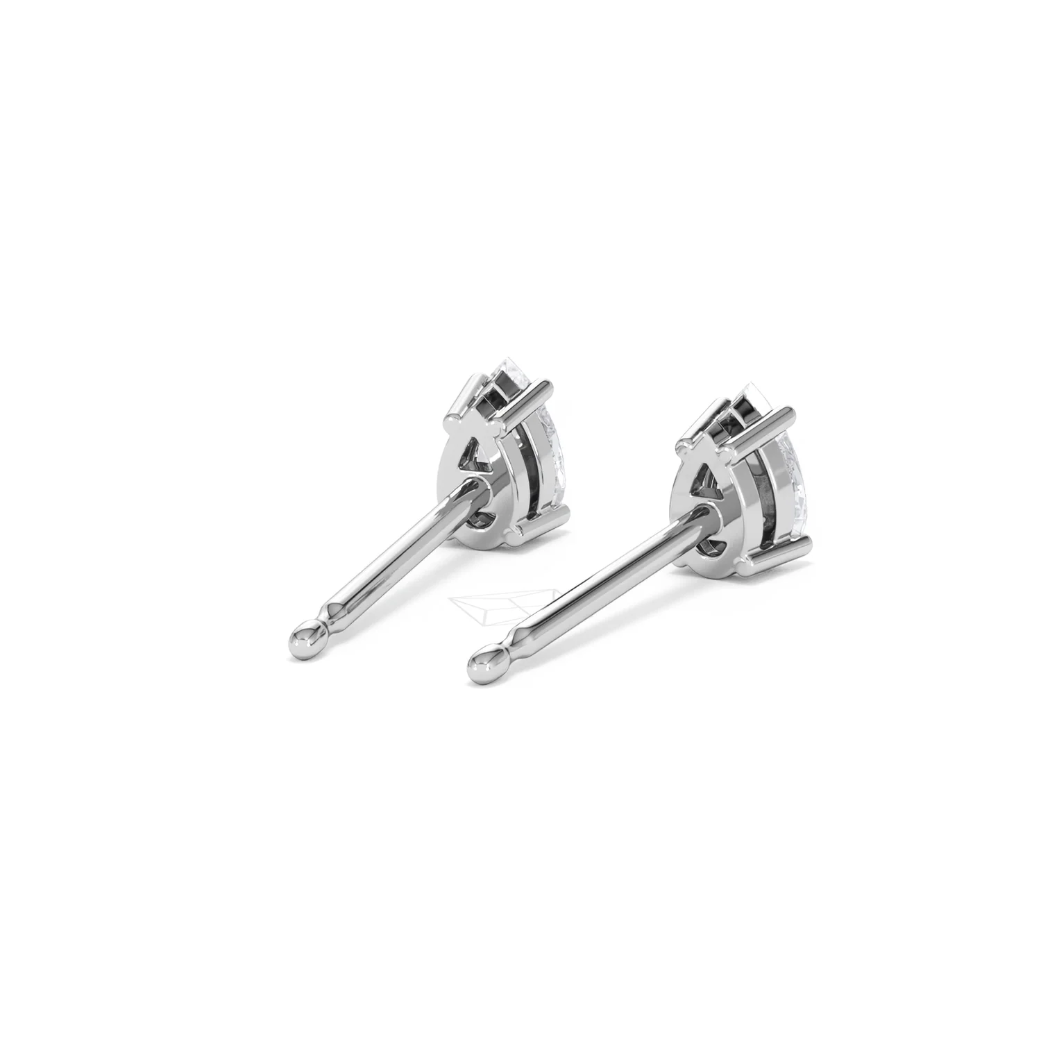 Naomi Pear Cut Lab Diamond Stud Earrings 0.50ct H/SI in 9K White Gold - Image 44