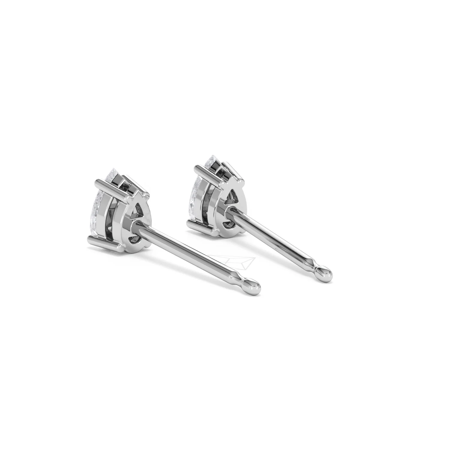 Naomi Pear Cut Lab Diamond Stud Earrings 0.50ct H/SI in 9K White Gold - Image 57
