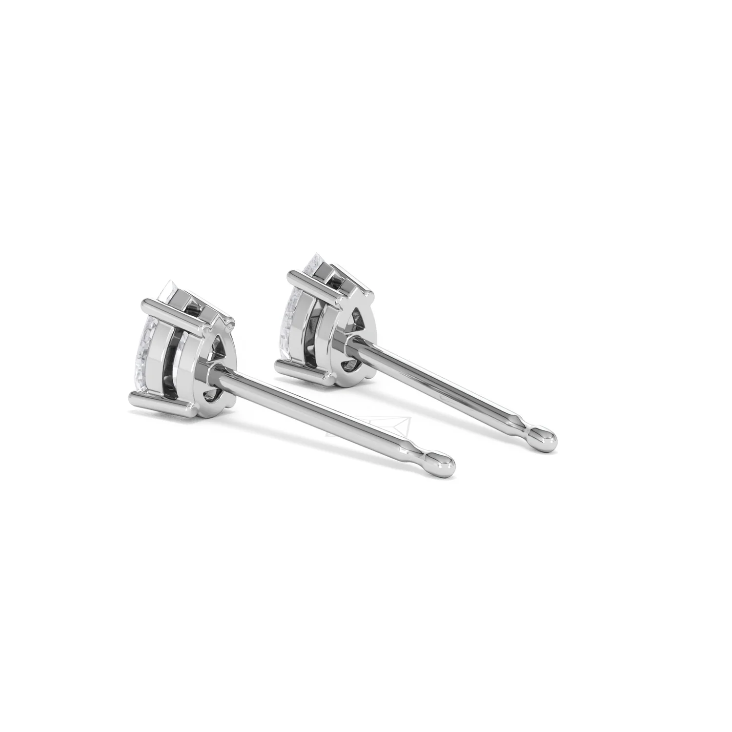 Naomi Pear Cut Lab Diamond Stud Earrings 0.50ct H/SI in 9K White Gold - Image 59