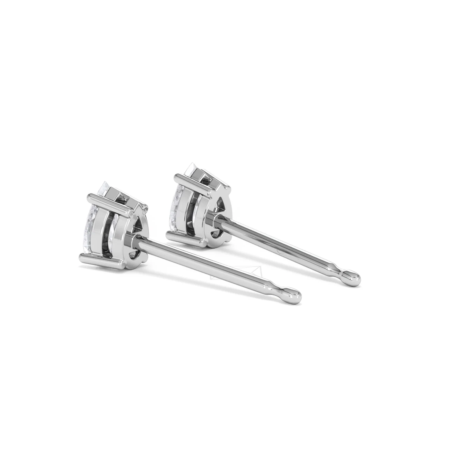 Naomi Pear Cut Lab Diamond Stud Earrings 0.50ct H/SI in 9K White Gold - Image 60