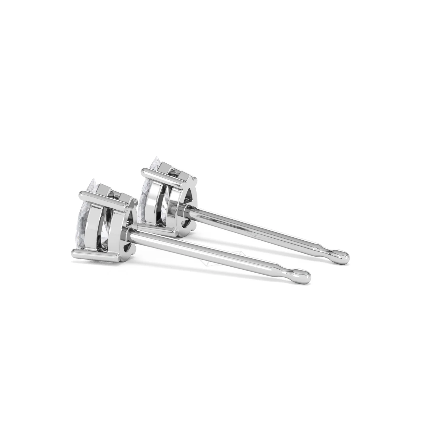 Naomi Pear Cut Lab Diamond Stud Earrings 0.50ct H/SI in 9K White Gold - Image 63
