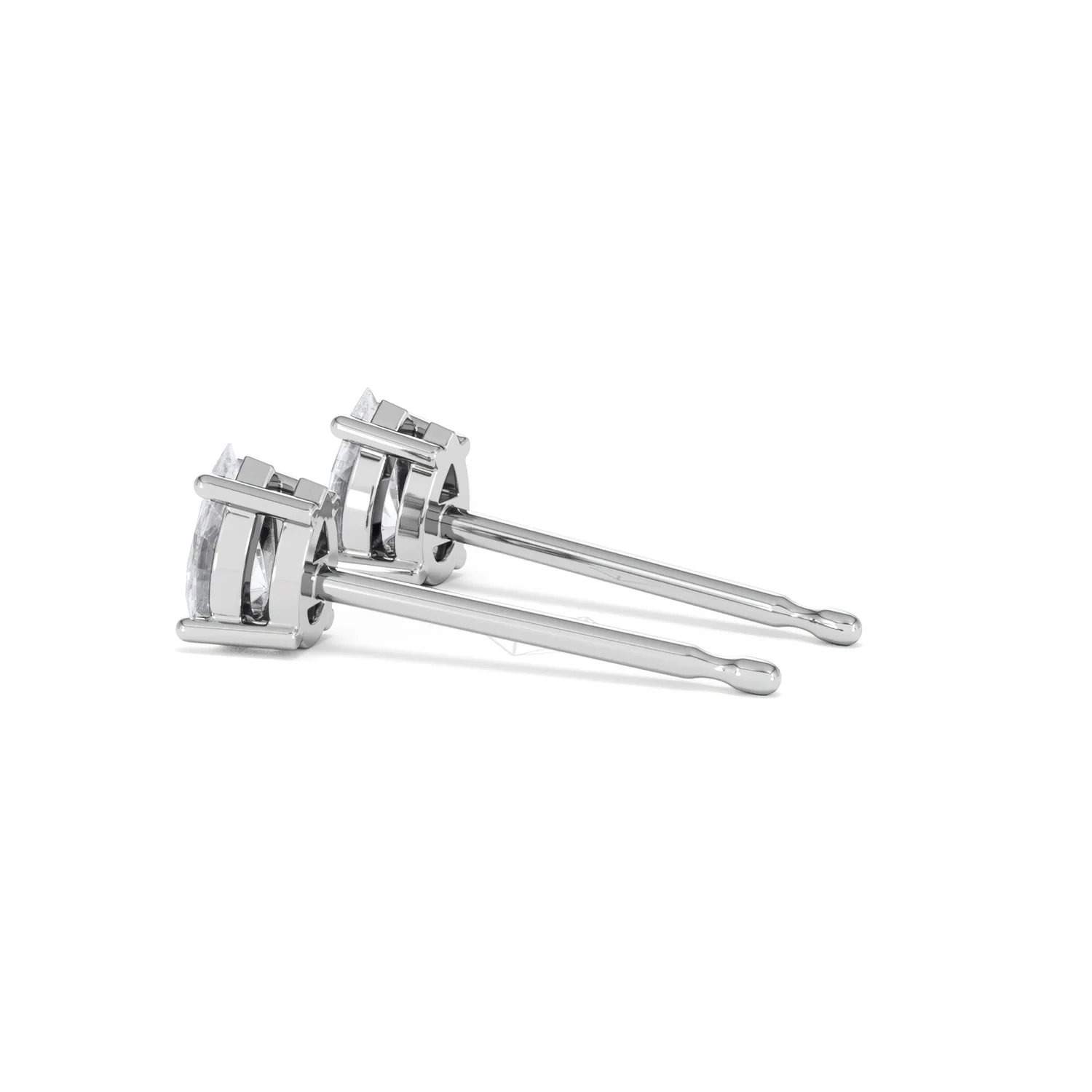 Naomi Pear Cut Lab Diamond Stud Earrings 0.50ct H/SI in 9K White Gold - Image 64