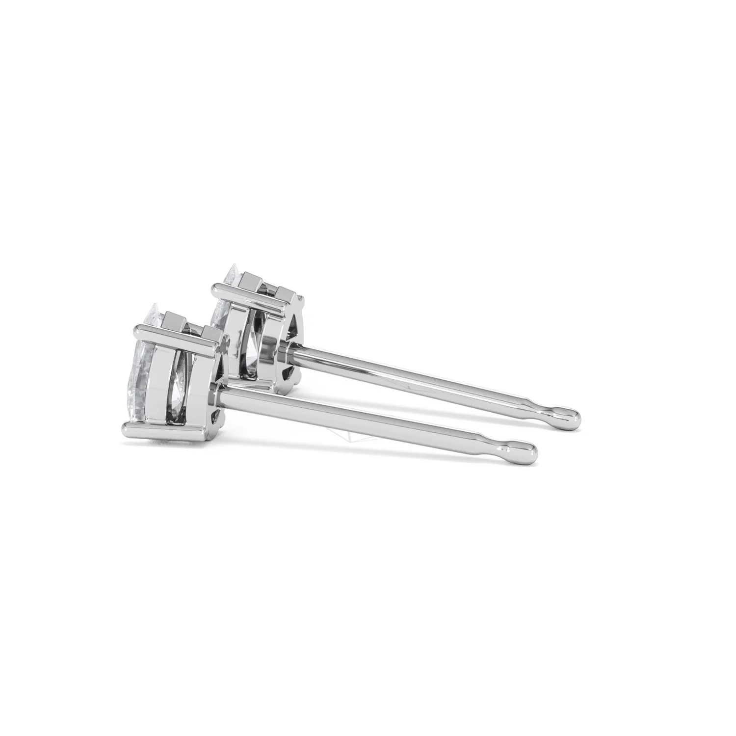 Naomi Pear Cut Lab Diamond Stud Earrings 0.50ct H/SI in 9K White Gold - Image 65