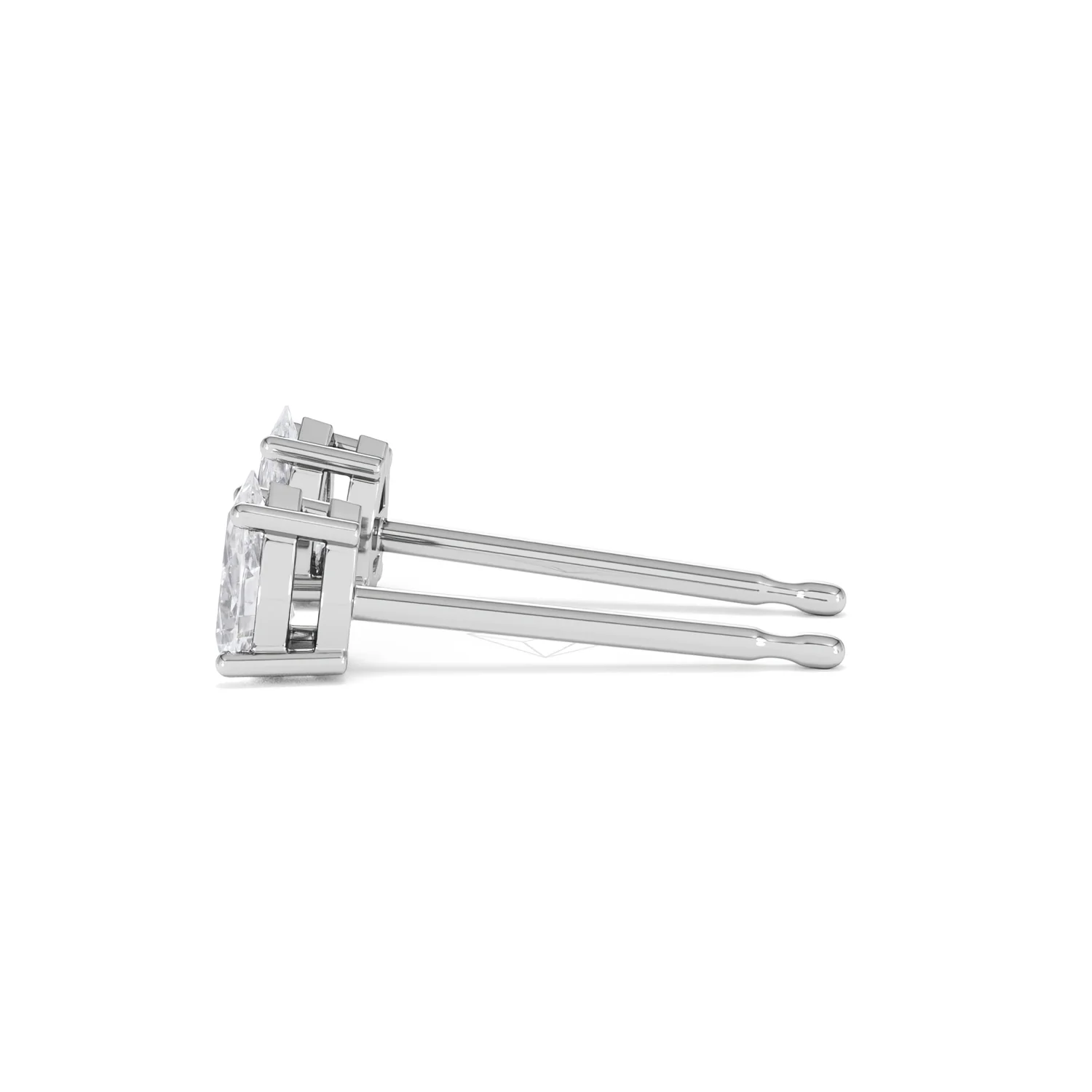 Naomi Pear Cut Lab Diamond Stud Earrings 0.50ct H/SI in 9K White Gold - Image 69