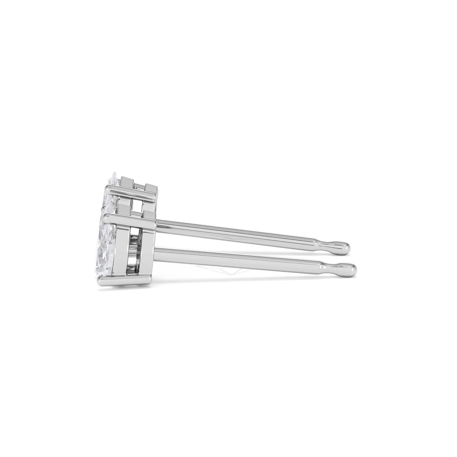 Naomi Pear Cut Lab Diamond Stud Earrings 0.50ct H/SI in 9K White Gold - Image 70