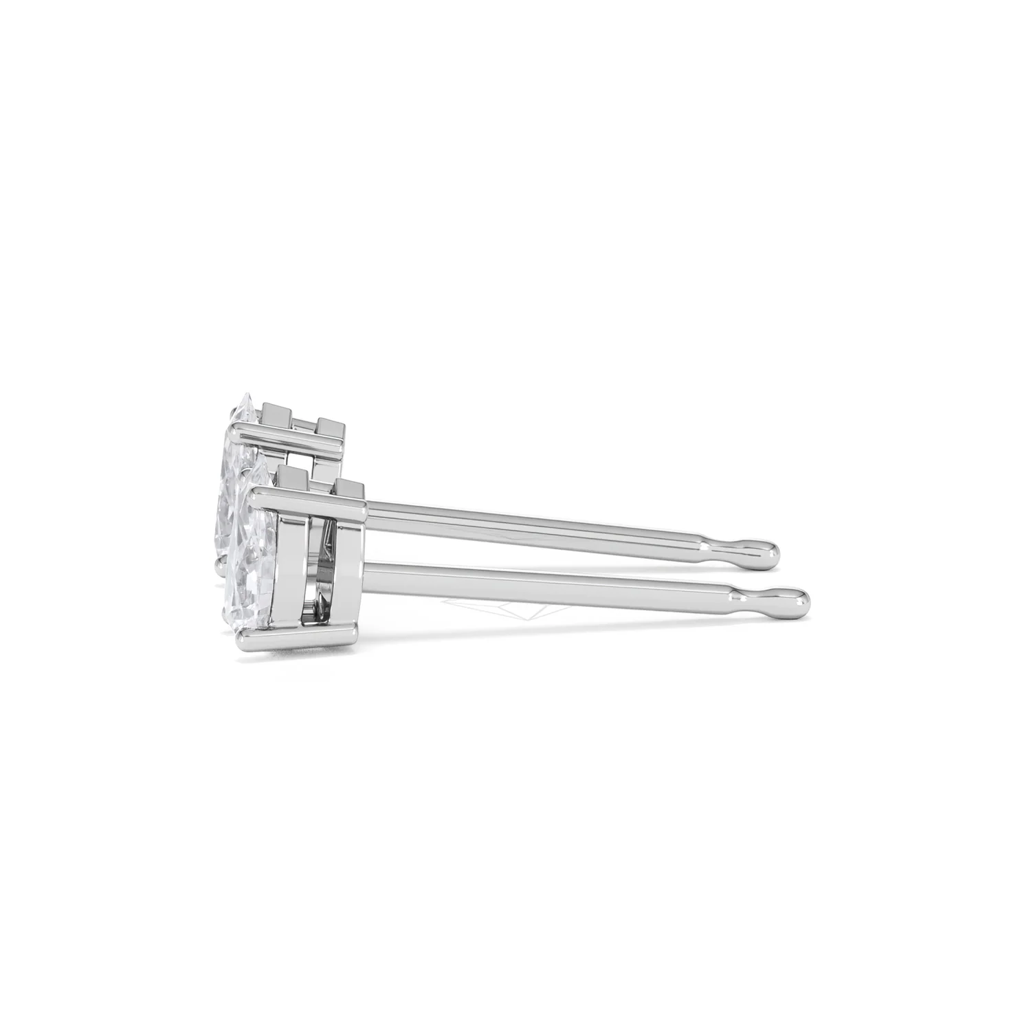 Naomi Pear Cut Lab Diamond Stud Earrings 0.50ct H/SI in 9K White Gold - Image 71