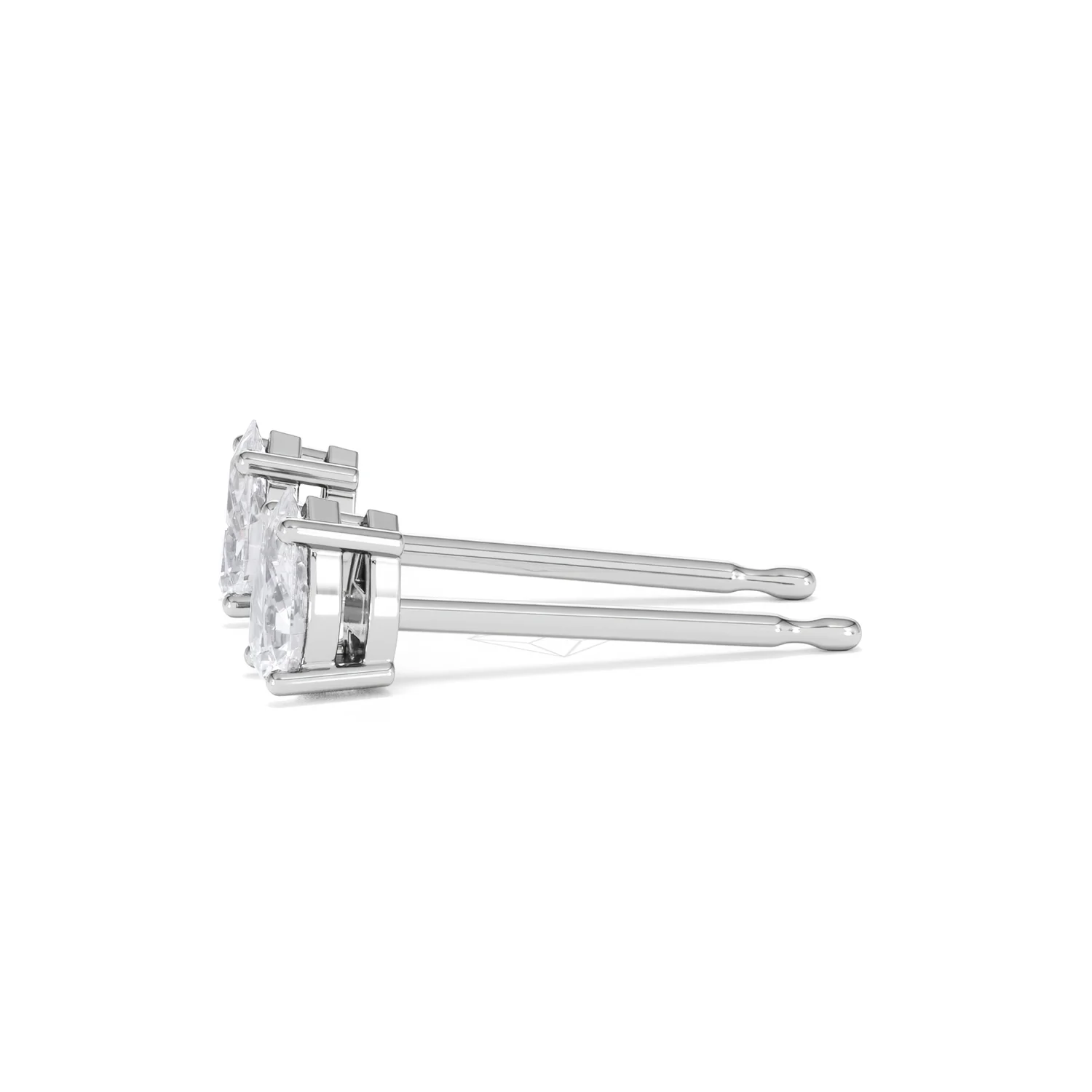 Naomi Pear Cut Lab Diamond Stud Earrings 0.50ct H/SI in 9K White Gold - Image 72
