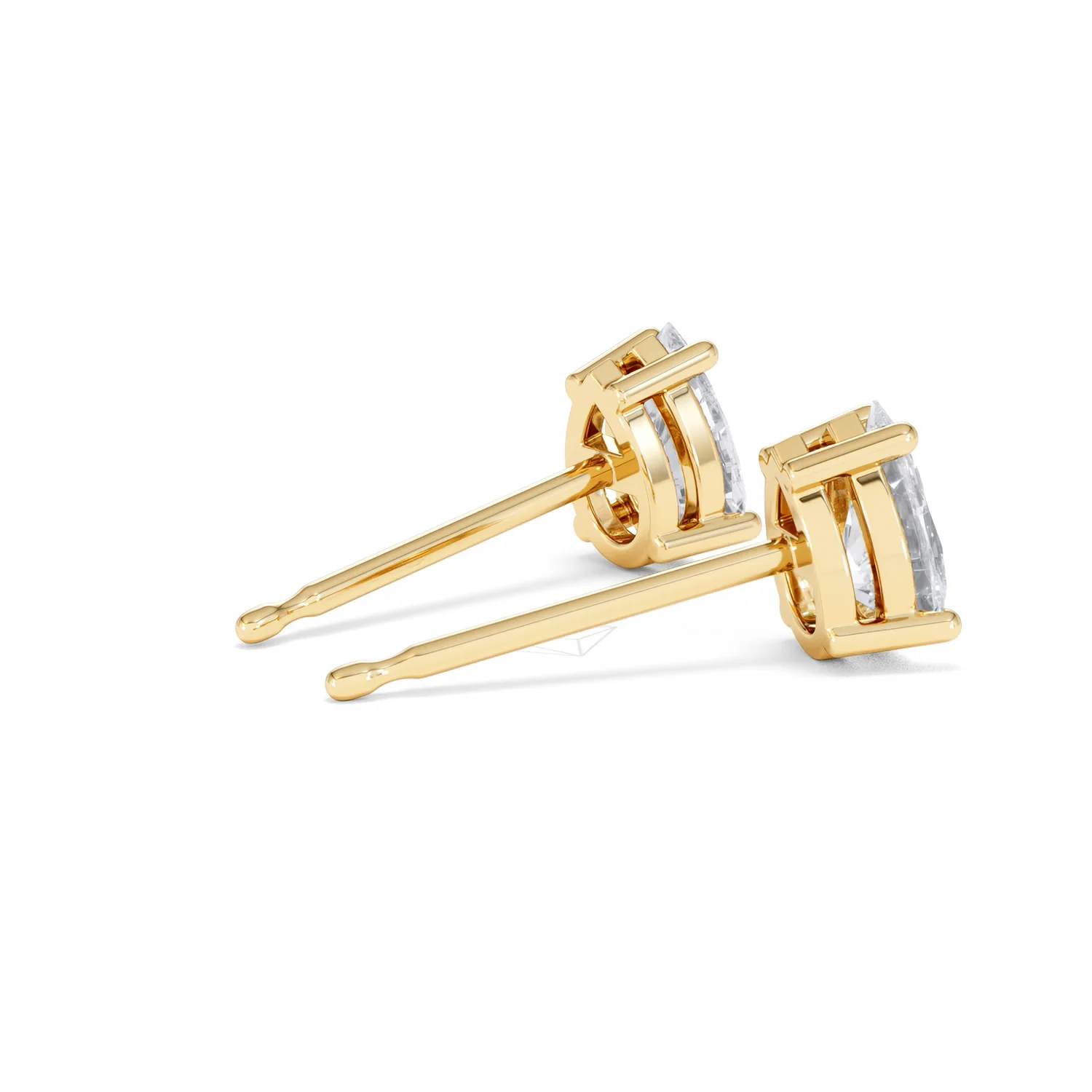 Naomi Pear Cut Lab Diamond Stud Earrings 1.00ct H/SI in 9k Gold - Image 36