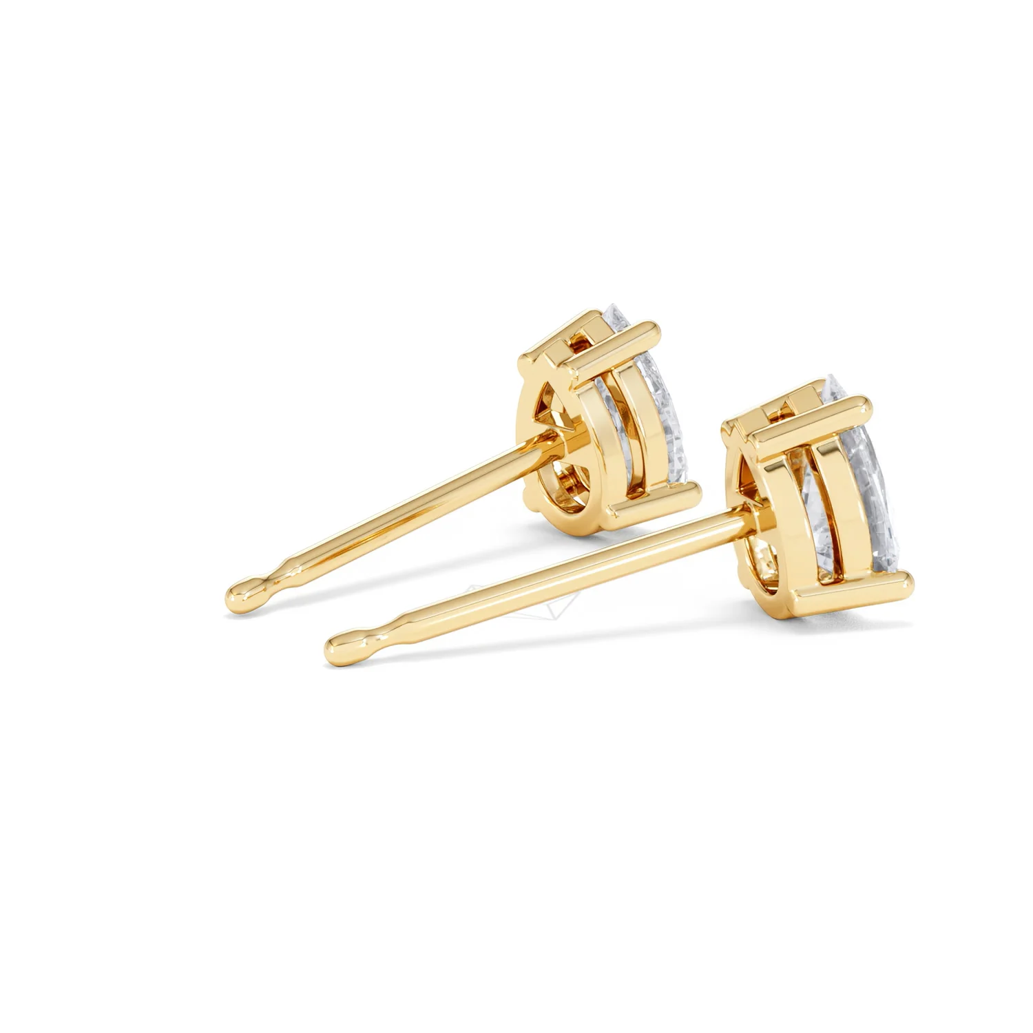 Naomi Pear Cut Lab Diamond Stud Earrings 1.00ct H/SI in 9k Gold - Image 37