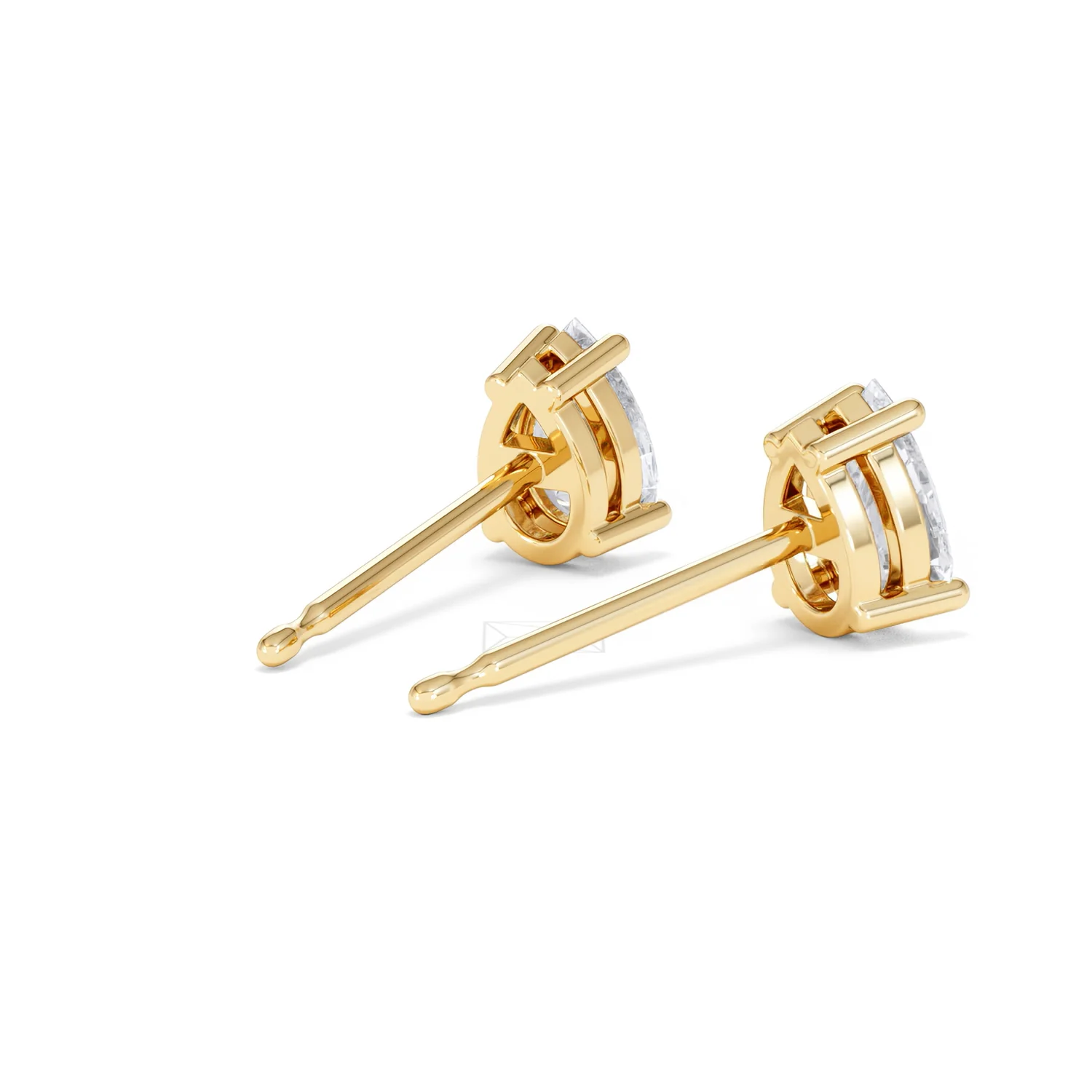 Naomi Pear Cut Lab Diamond Stud Earrings 1.00ct H/SI in 9k Gold - Image 40