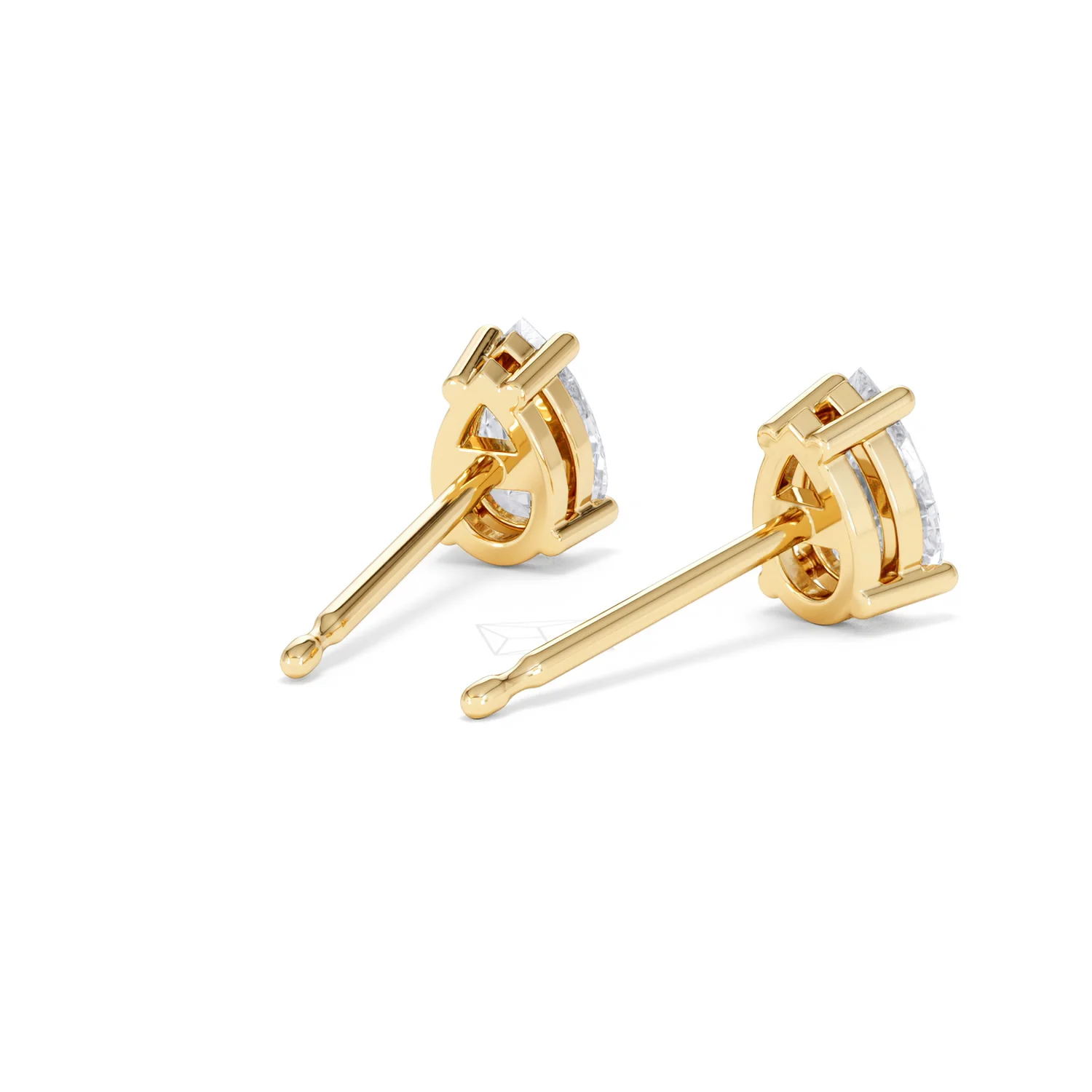 Naomi Pear Cut Lab Diamond Stud Earrings 1.00ct H/SI in 9k Gold - Image 42