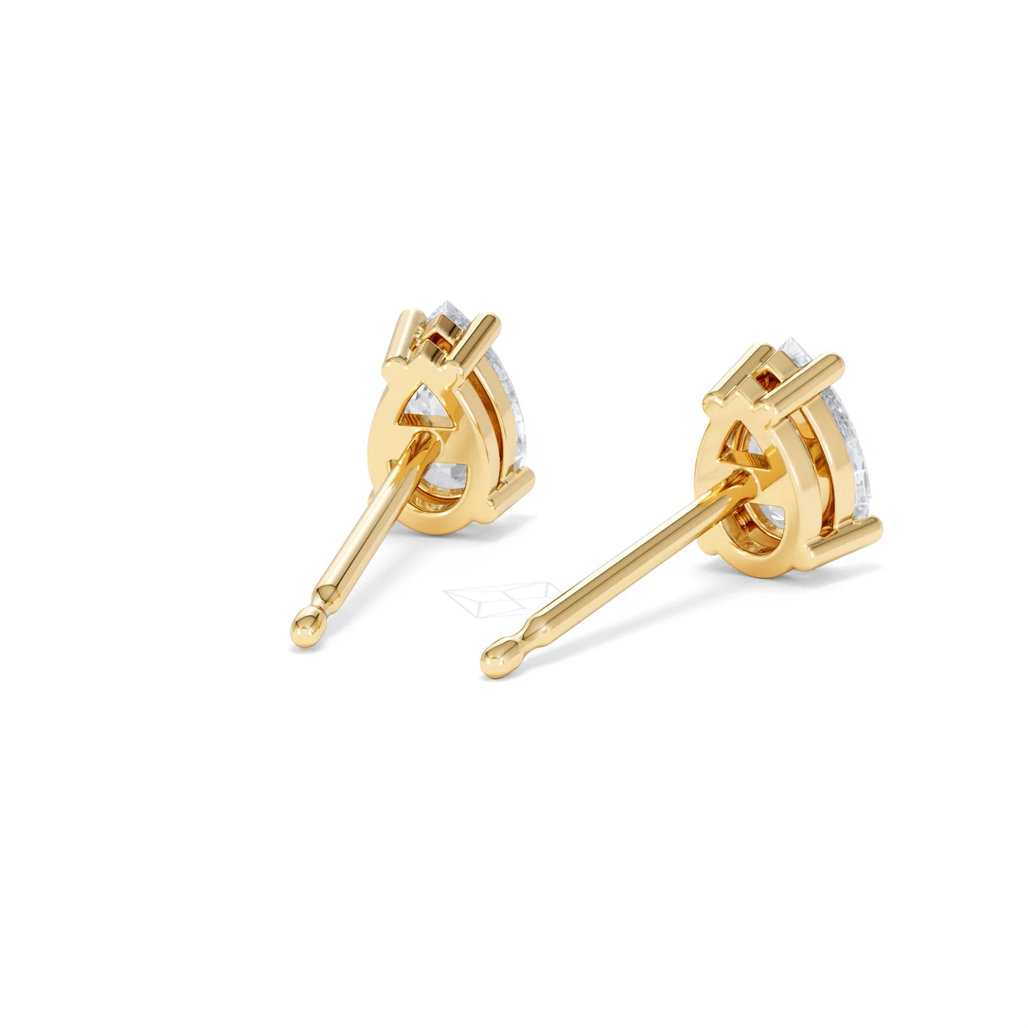 Naomi Pear Cut Lab Diamond Stud Earrings 1.00ct H/SI in 9k Gold - Image 44